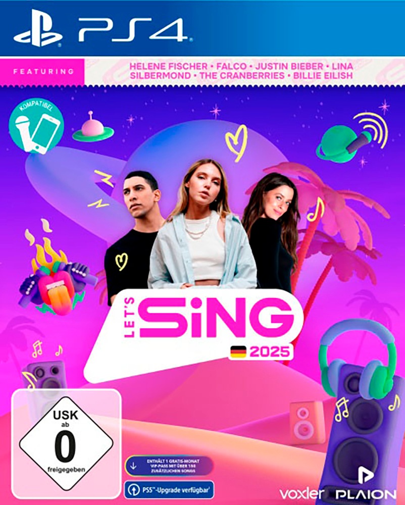 Spielesoftware »Let's Sing 2025 German Version«, PlayStation 4