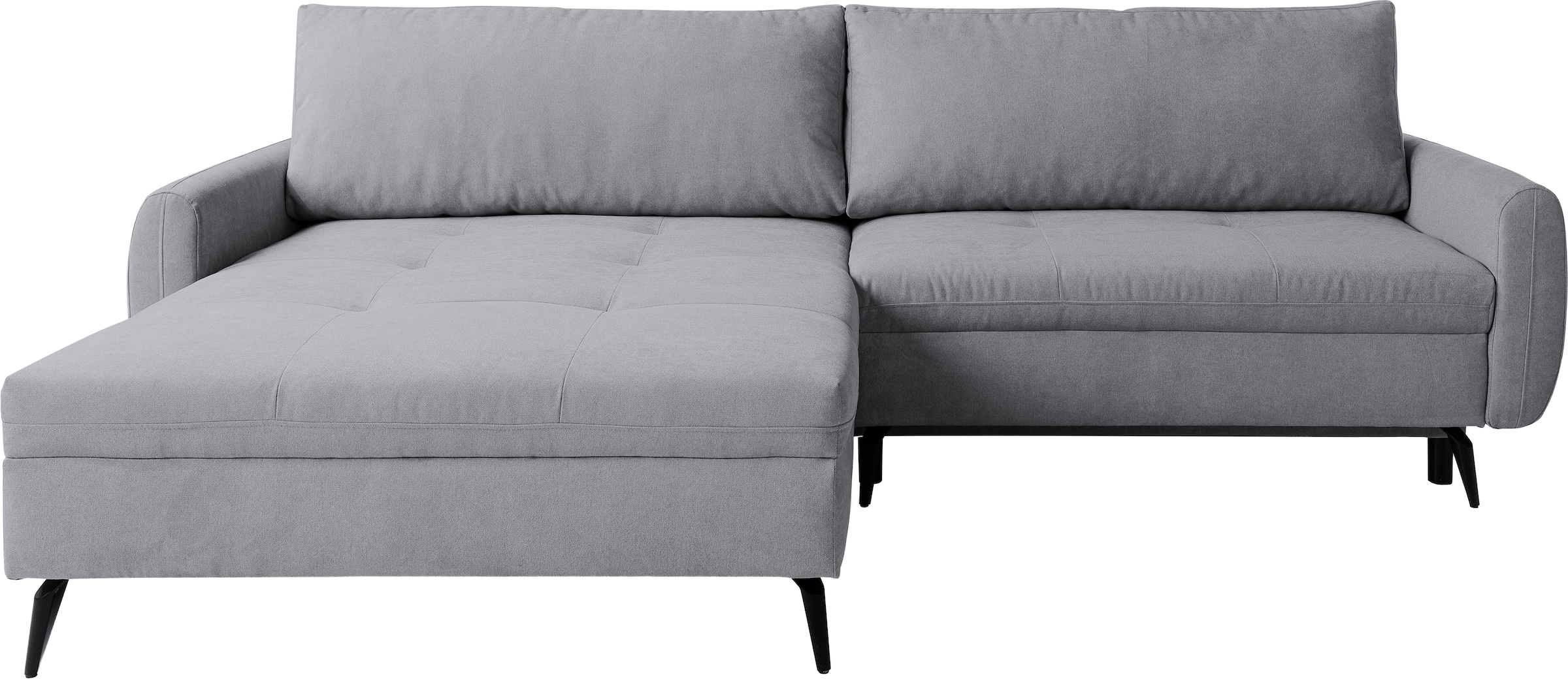 WERK2 Ecksofa »Figo inkl. Bettfunktion und Bettkasten, bequem, Breite 273cm, L-Form« Moderne, teilmassive Polsterecke, Komfortpolsterung und losen Kissen
