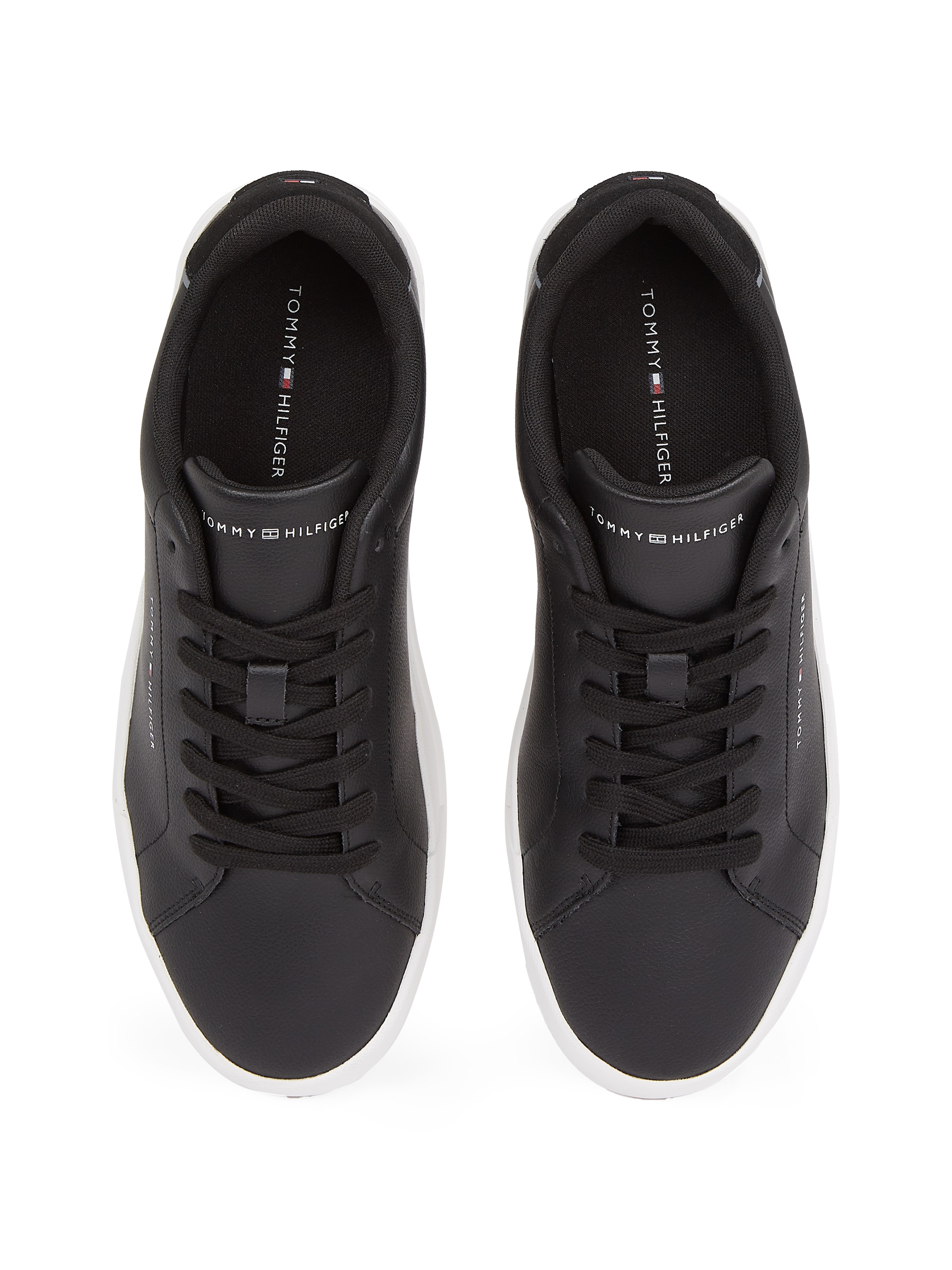 Tommy Hilfiger Sneaker »TH COURT LTH DETAIL ESS«, Freizeitschuh, Halbschuh, Schnürschuh mit seitlichem Logoschriftzug