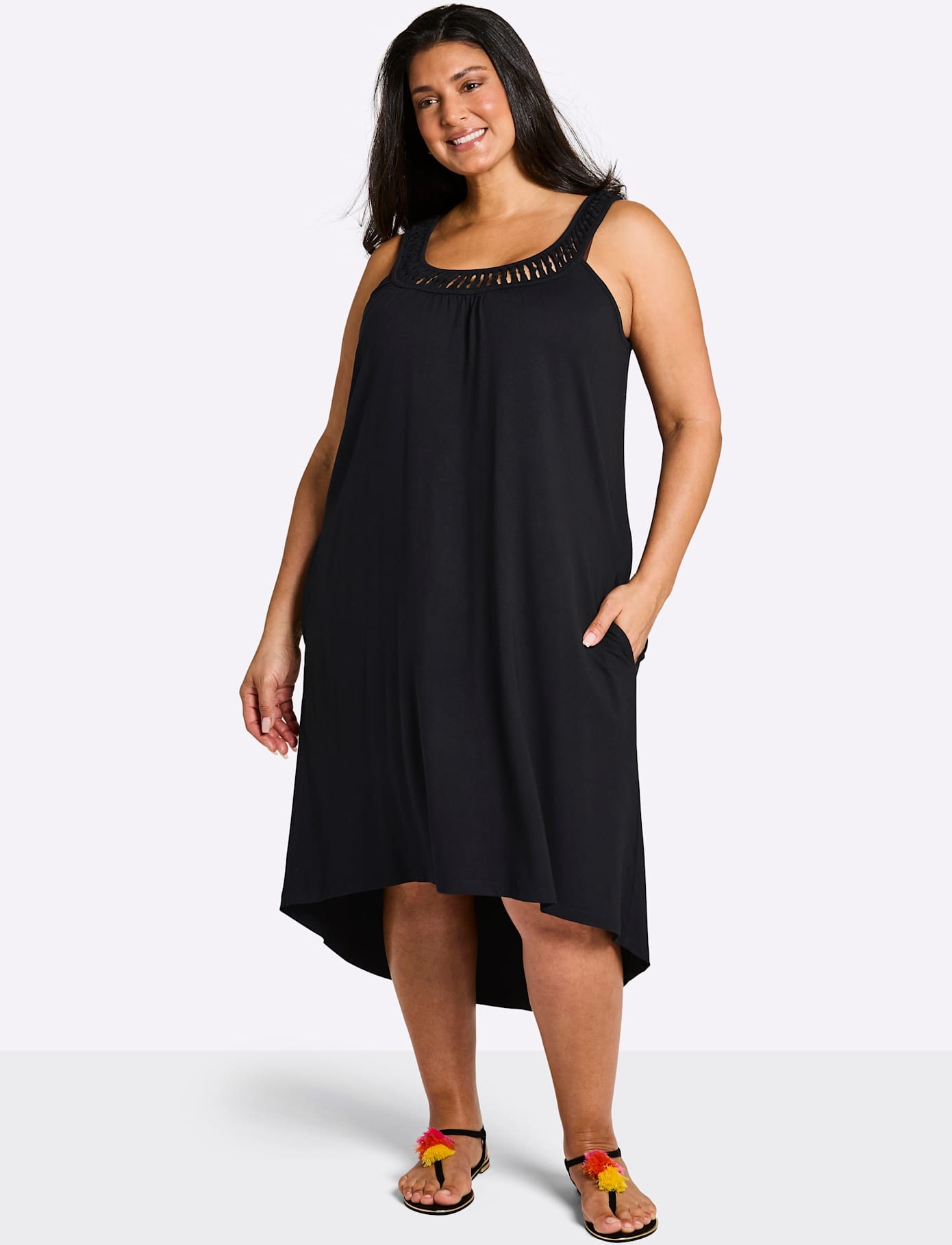 Sheego Jerseykleid »Jersey-Kleid« Eingrifftaschen