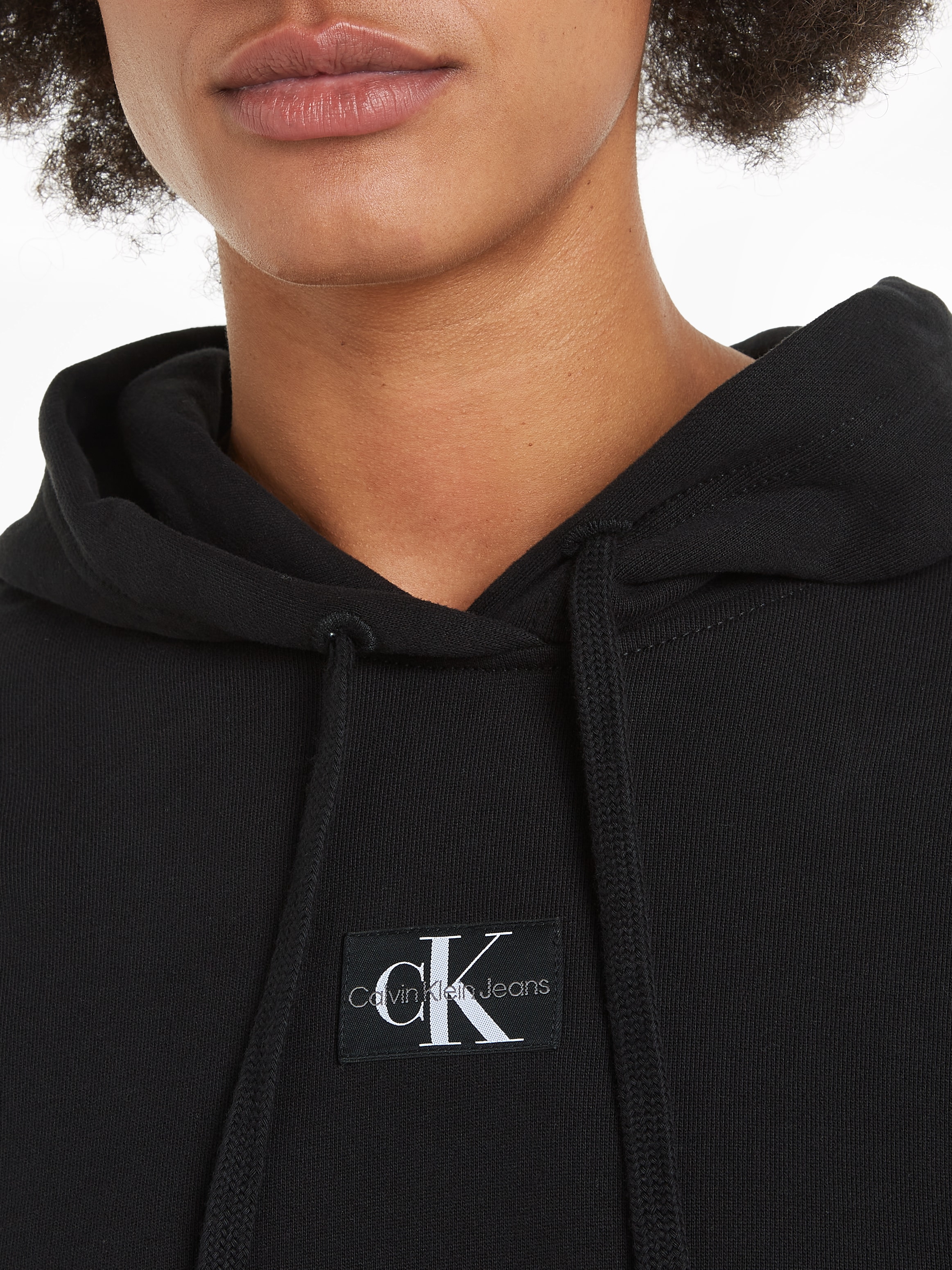 Calvin Klein Jeans Longsweatshirt »WOVEN LABEL OVERSIZED HOODIE«, mit Logopatch