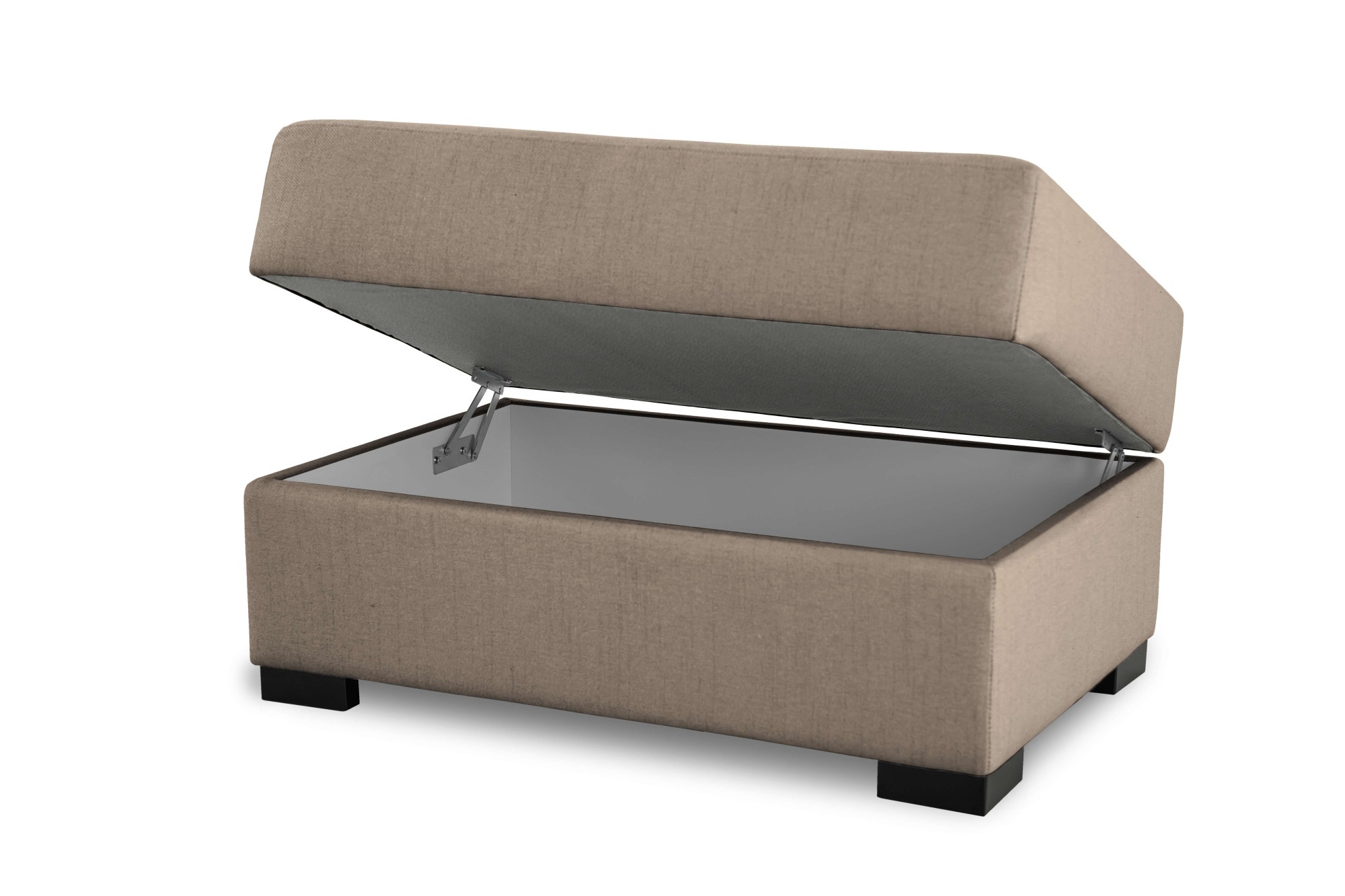 Home affaire Polsterhocker »Branwell«, 95/63 cm, Struktur fein, mit Stauraum