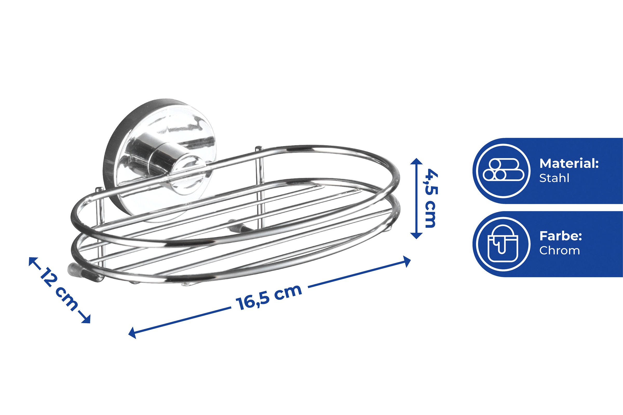 WENKO Seifenablage »Vacuum-Loc® Milazzo«, (Set, 1 St.), Befestigen ohne bohren