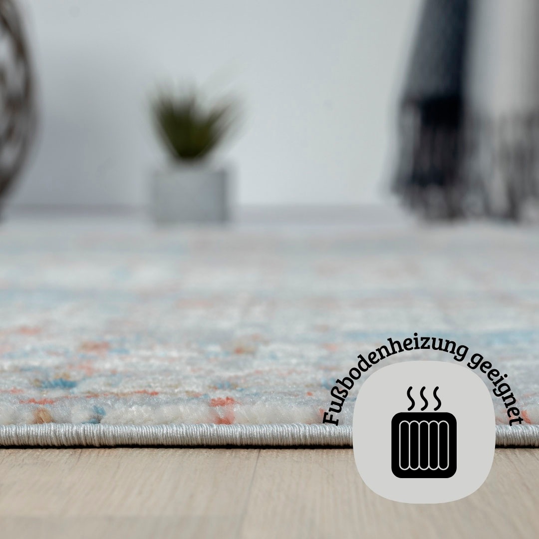 my home Teppich »Myrah«, rechteckig, 8 mm Höhe, Kurzflor, modernes Design, pflegeleicht, Wohnzimmer