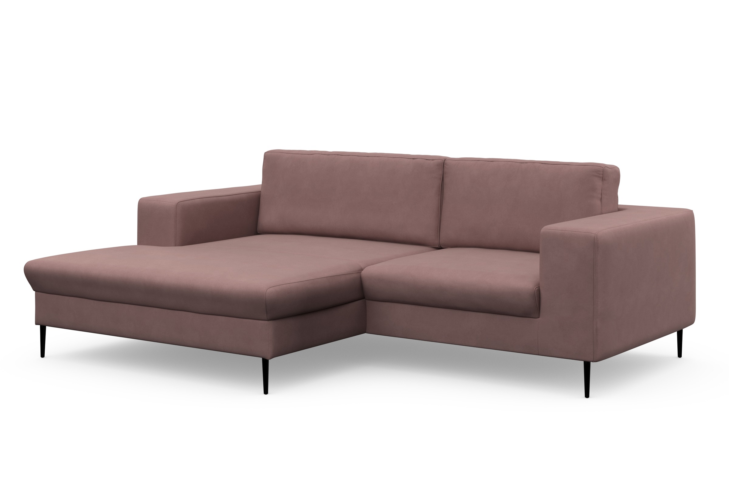 DOMO collection Ecksofa »Modica kompakt und elegant, Breite 244, L-Form«, moderne Optik mit extrabreiter Recamiere, auch in Cord