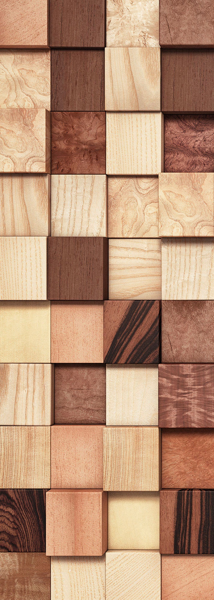 Komar Fototapete »Digitaldruck Vlies - Lumbercheck - Größe 100 x 280 cm«, bedruckt, Wohnzimmer, Schlafzimmer