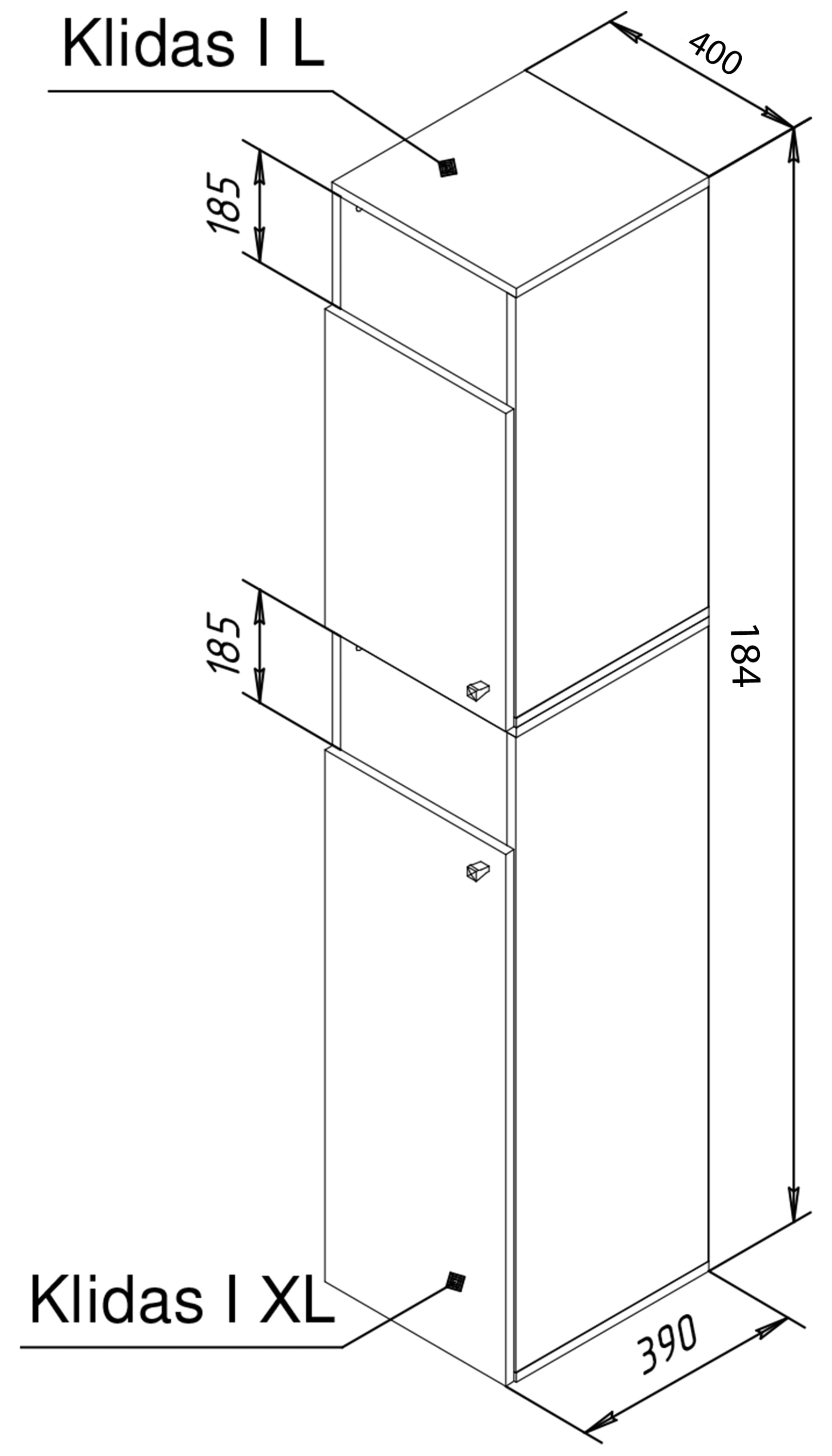 VCM Hochschrank »Wäscheschrank Wäschetruhe Wäschebox Dreso XXL 2f«