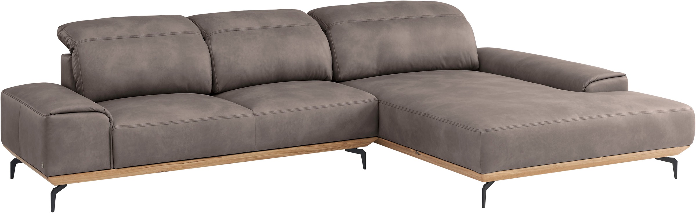 Musterring Wohnlandschaft »MR 2490«, Fuß schwarz, Sitzhöhe 48cm, wahlweise mit Funktionen, Maße 342x207 cm