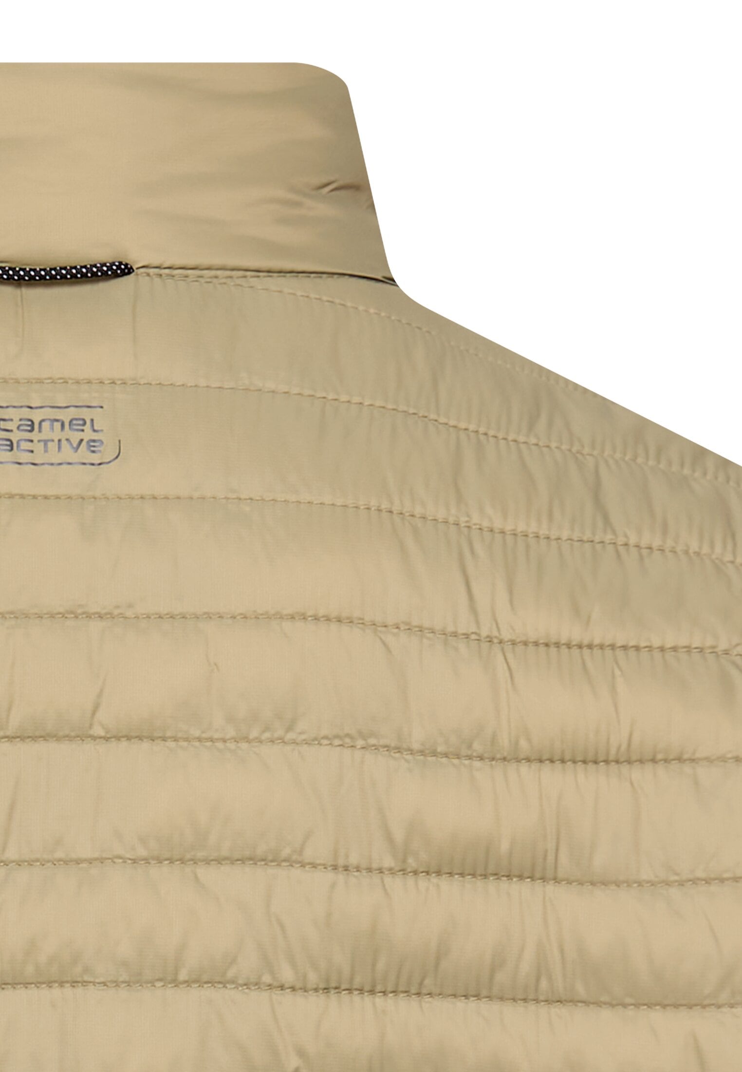 camel active Steppjacke ohne Kapuze mit Stehkragen und Reißverschlusstaschen