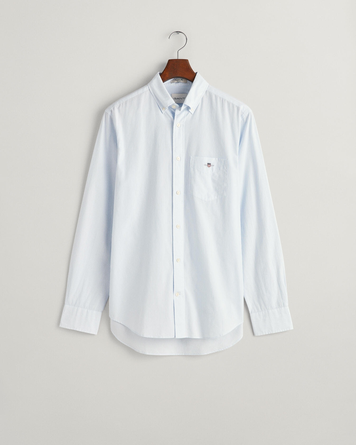 Gant Langarmhemd »REG POPLIN BANKER SHIRT«, Banker Stripe Popeline, leichte Baumwolle