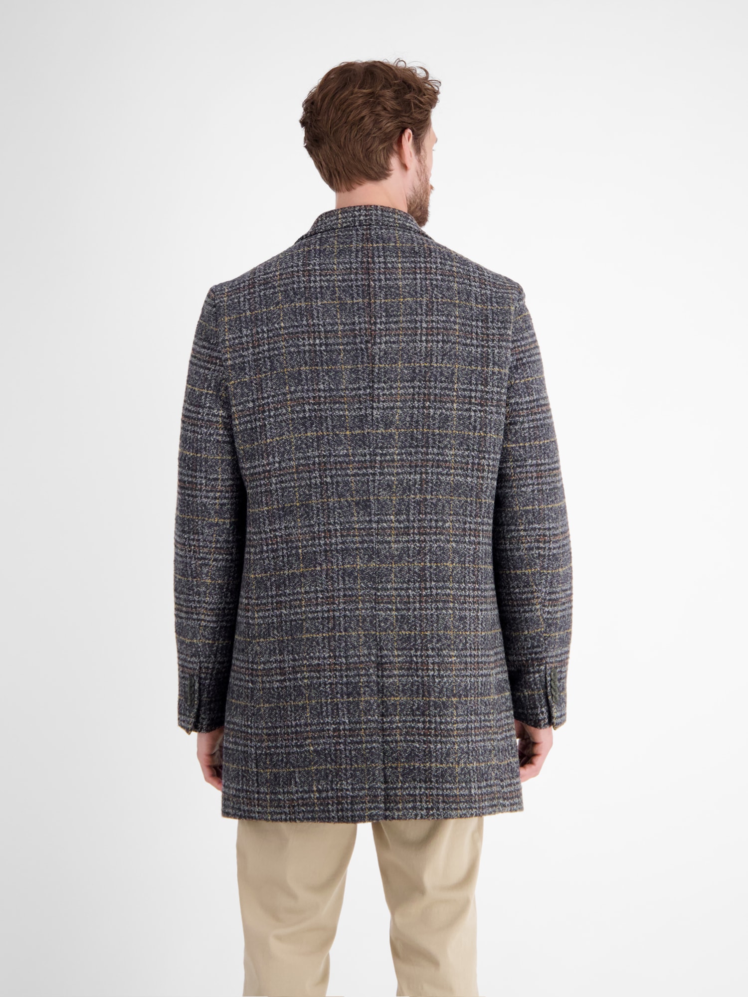 LERROS Wollmantel »LERROS Herren-Mantel, kariert«