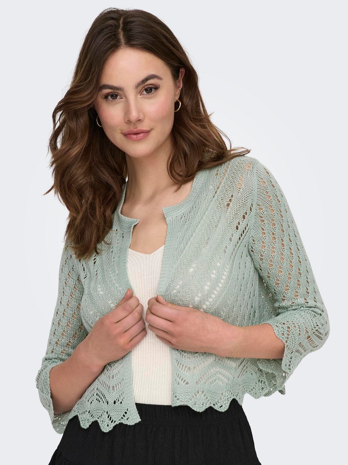 JDY Strickjacke »JDYSUN 3/4 CROPPED CARDIGAN KNT NOOS«