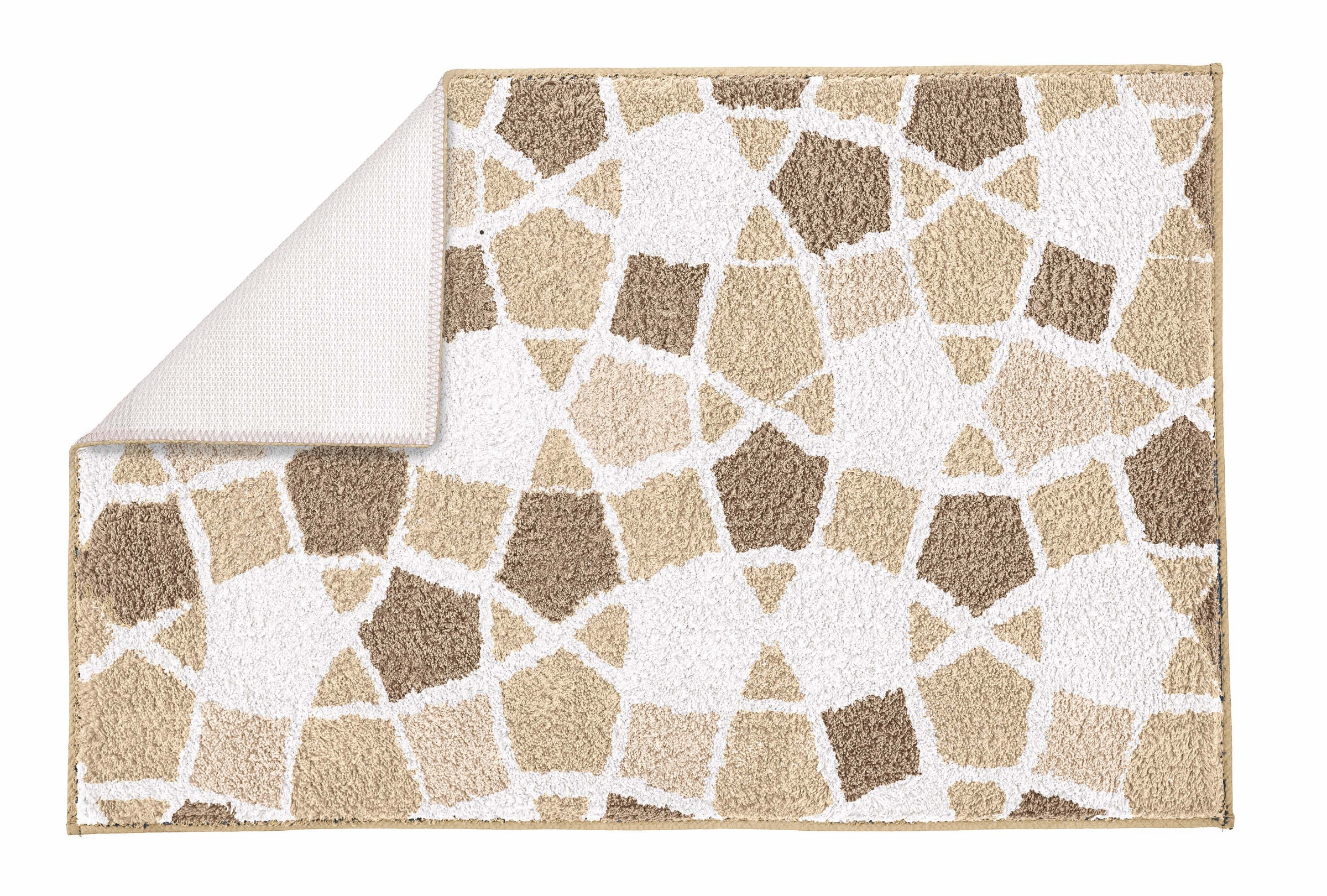 Kleine Wolke Badematte »Sintra«, rutschhemmend beschichtet, fußbodenheizungsgeeignet, Badteppich, modernes Mosaikdesign