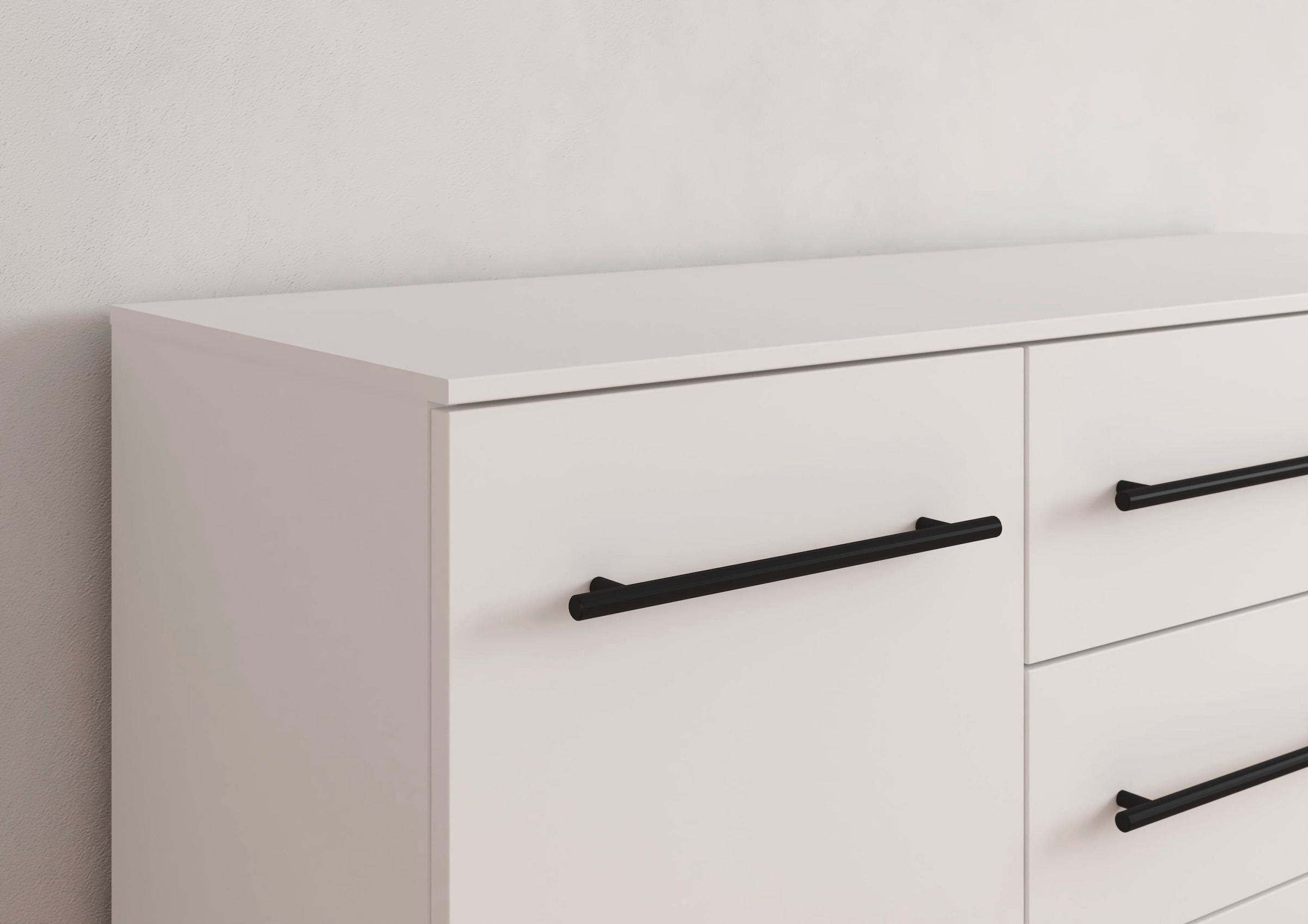 rauch Kombikommode »Sideboard Schubladenkommode AVOLA mit Dekorfront« Breite 120 cm inkl. Soft-Close-Funktion,  2 Griff-Farben, 120 cm breit, 4 Schubladen, 4 Böden, MADE IN GERMANY