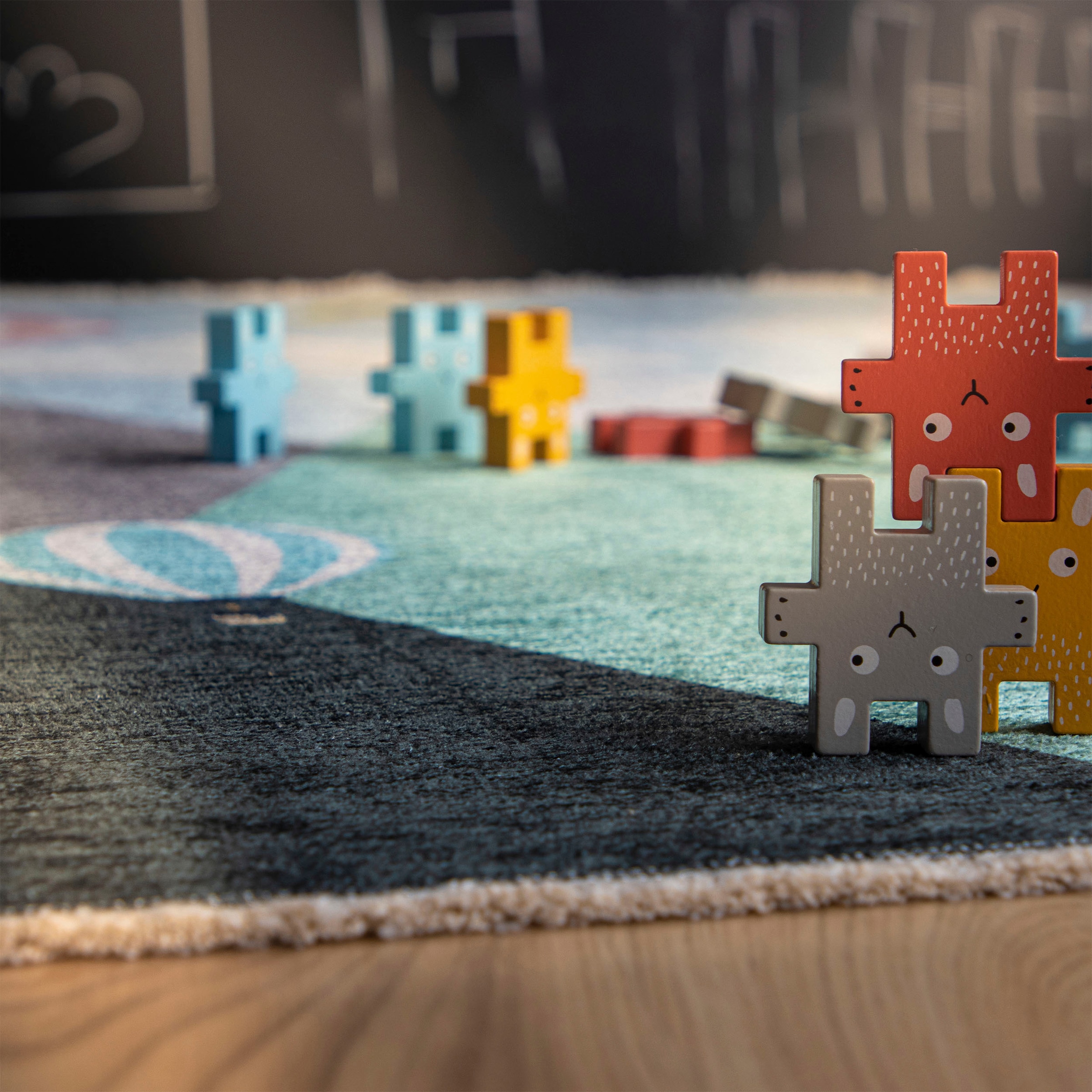 Obsession Kinderteppich »My Greta 605« rechteckig 6 mm Höhe Kurzflor, Motiv Berge, mit Fransen, Kinderzimmer