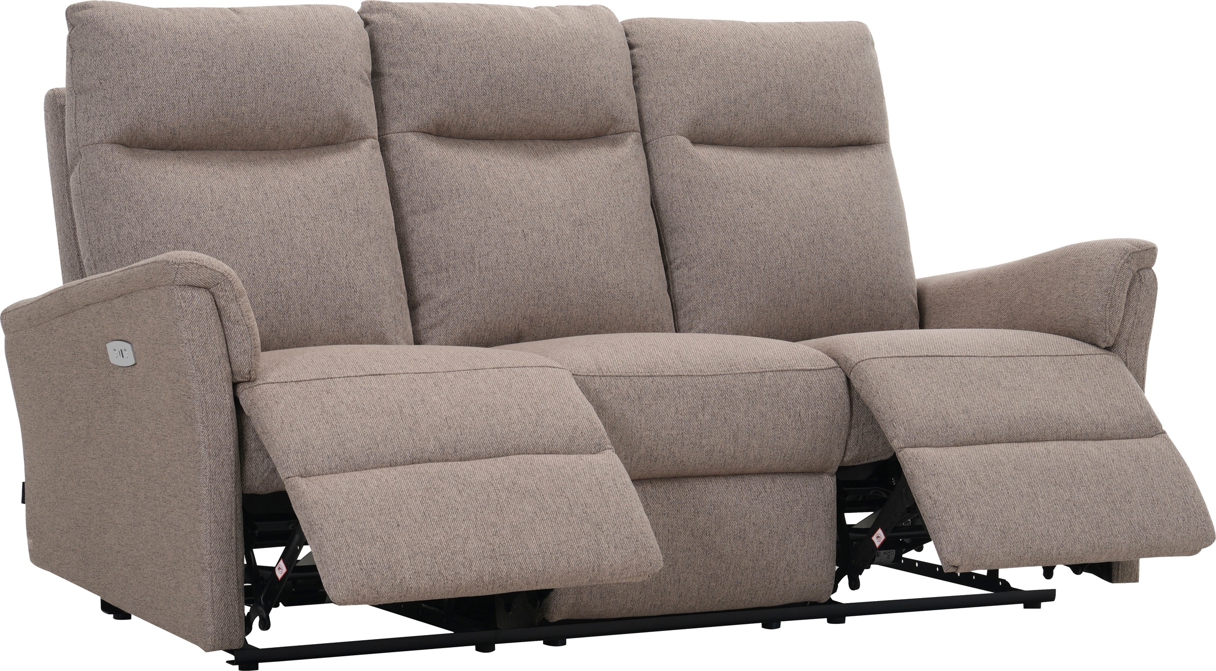 Home affaire 3-Sitzer »FINNARA, 3-Sitzer,elelektrische Relaxfunktion in 2 Sitzen, USB A/C« Liegefunktion 105°-135°, Federkern,