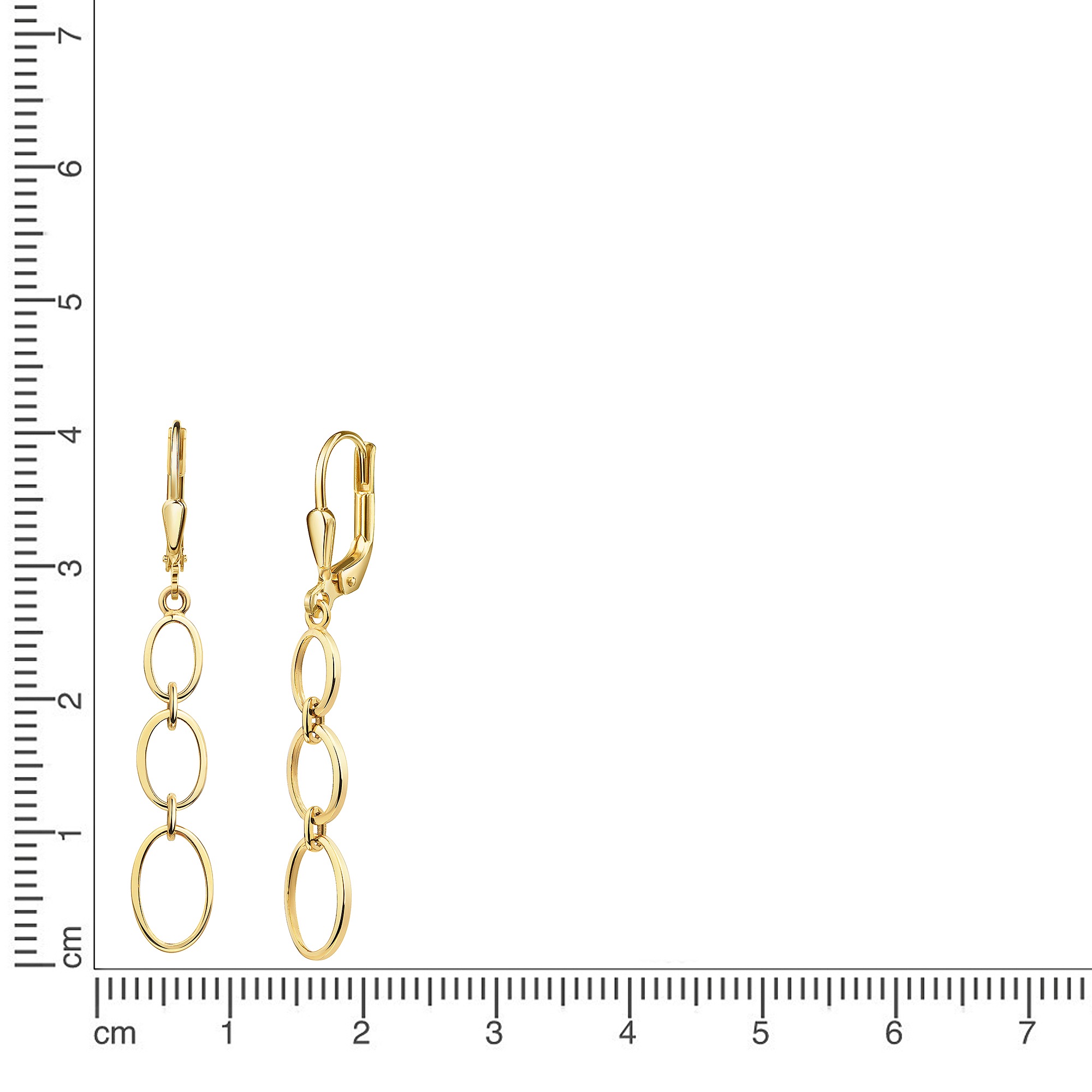 Firetti Paar Ohrhänger »Schmuck Geschenk Gold 333 Ohrschmuck Ohrringe Oval«