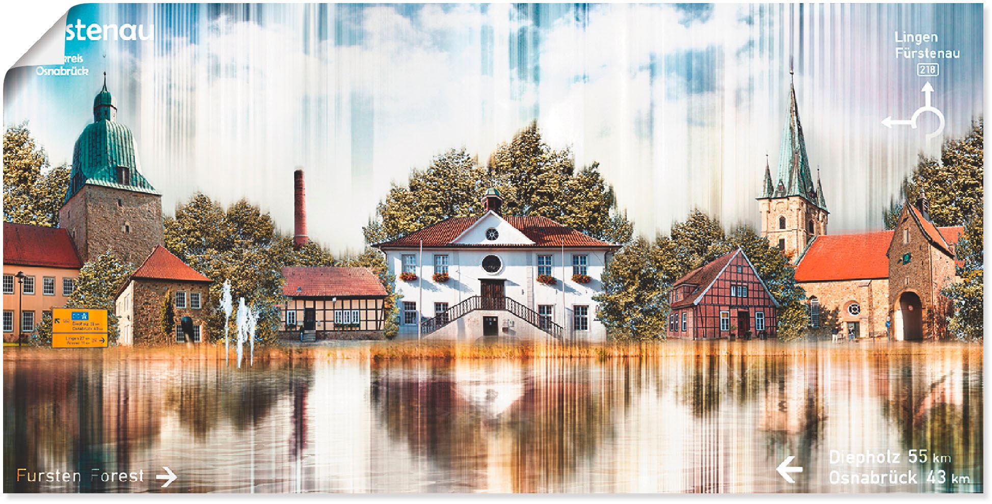 Artland Wandbild »Fürstenau Landkreis Osnabrück«, Deutschland, (1 St.), in vielen Größen & Produktarten -Leinwandbild, Poster, Wandaufkleber / Wandtattoo auch für Badezimmer geeignet