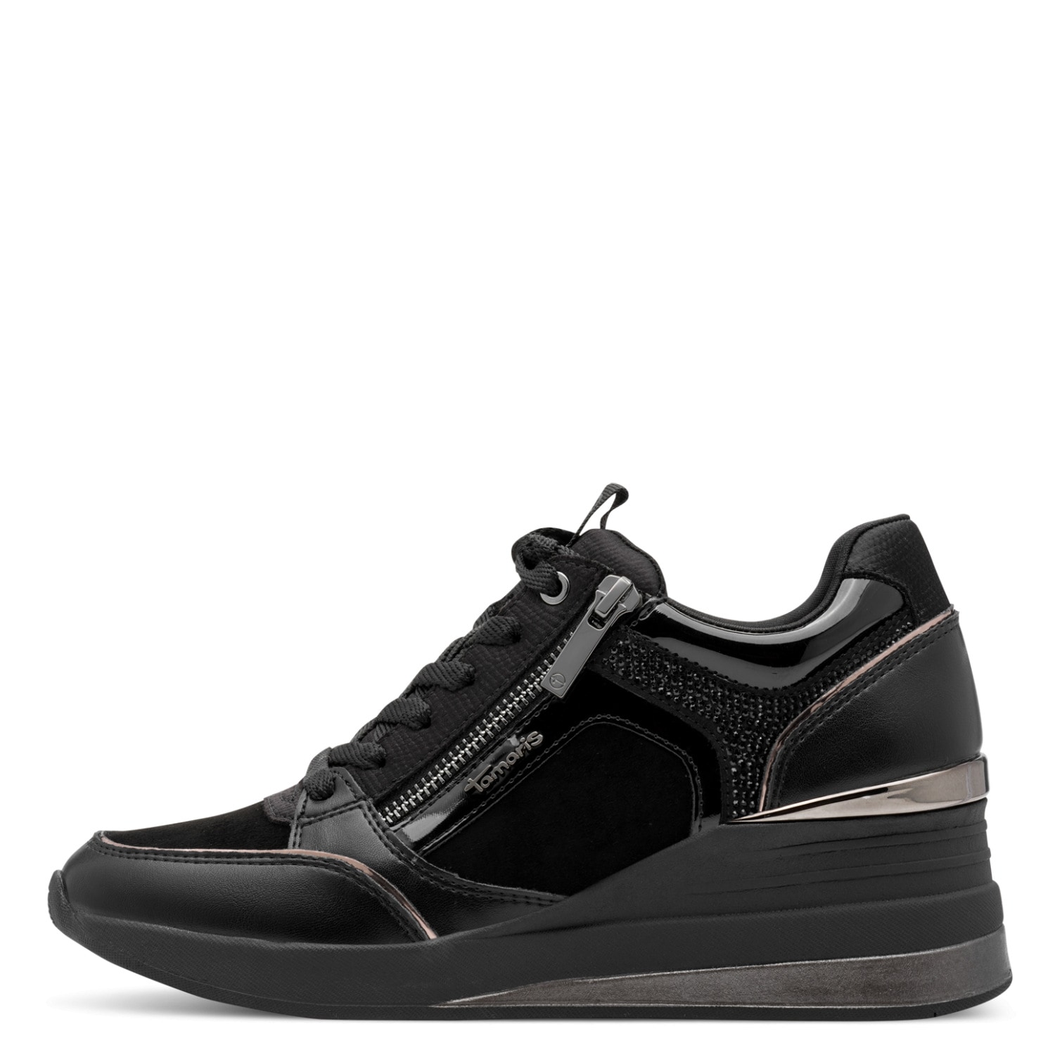 Tamaris Keilsneaker  Schnürer, Freizeitschuh, Halbschuh mit 6-cm-Keilabsatz