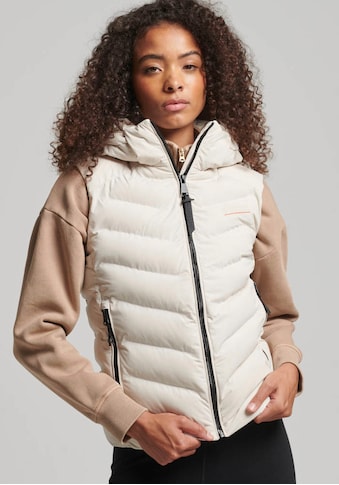 Steppweste »HOODED MICROFIBRE PADDED GILET«