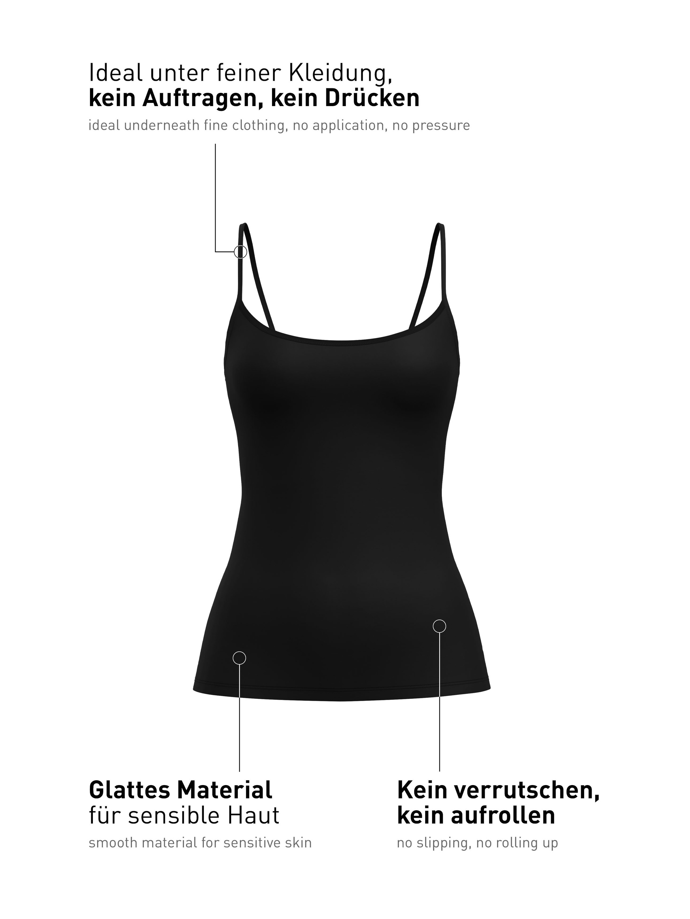 CALIDA Spaghettitop, weich, atmungsaktiv, elastisch, feminin