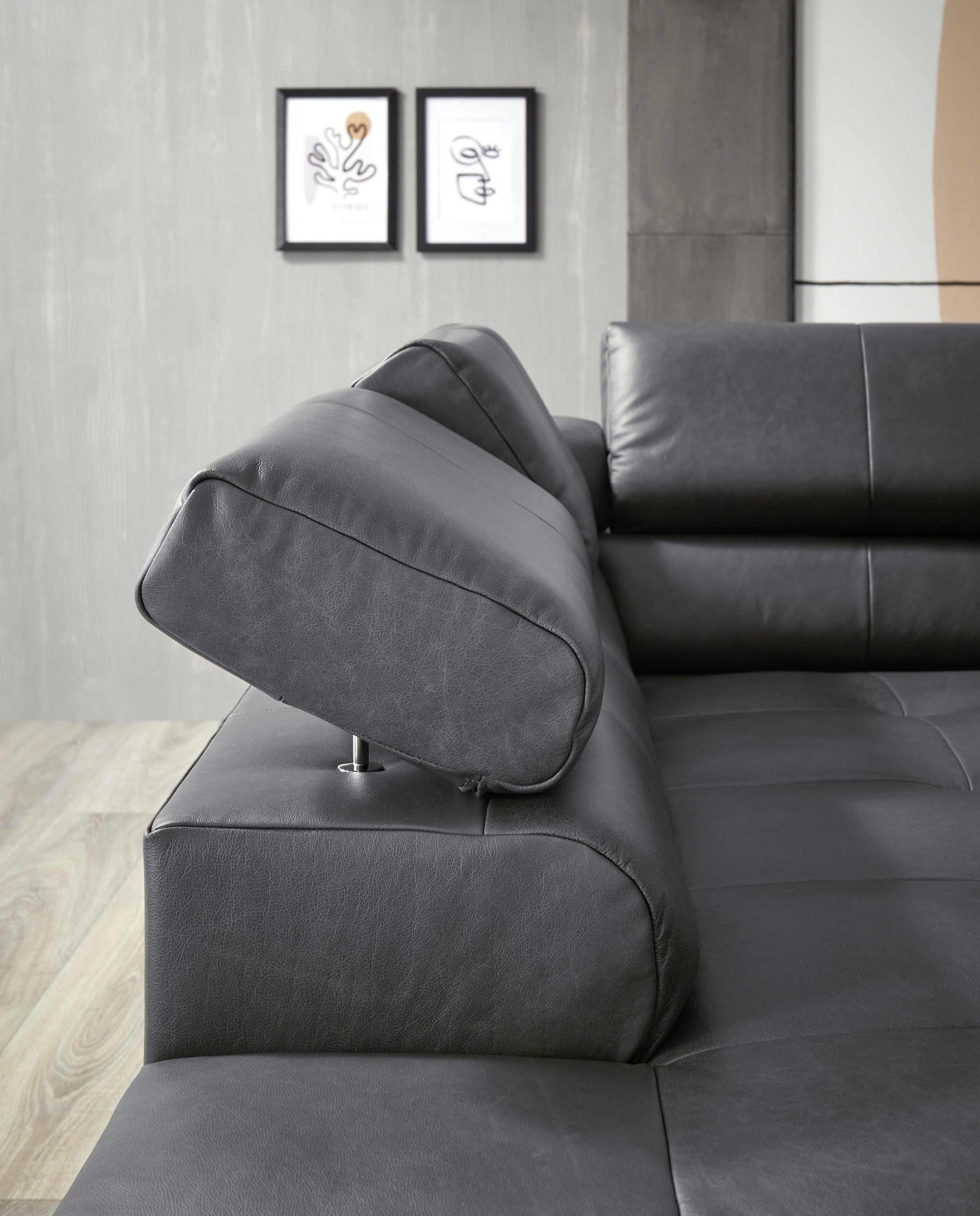 Places of Style Ecksofa »Cleveland, L-Form, incl. Kopfteilverstellung, Breite 276 cm«, wahlweise elektrischer Sitzvorzug