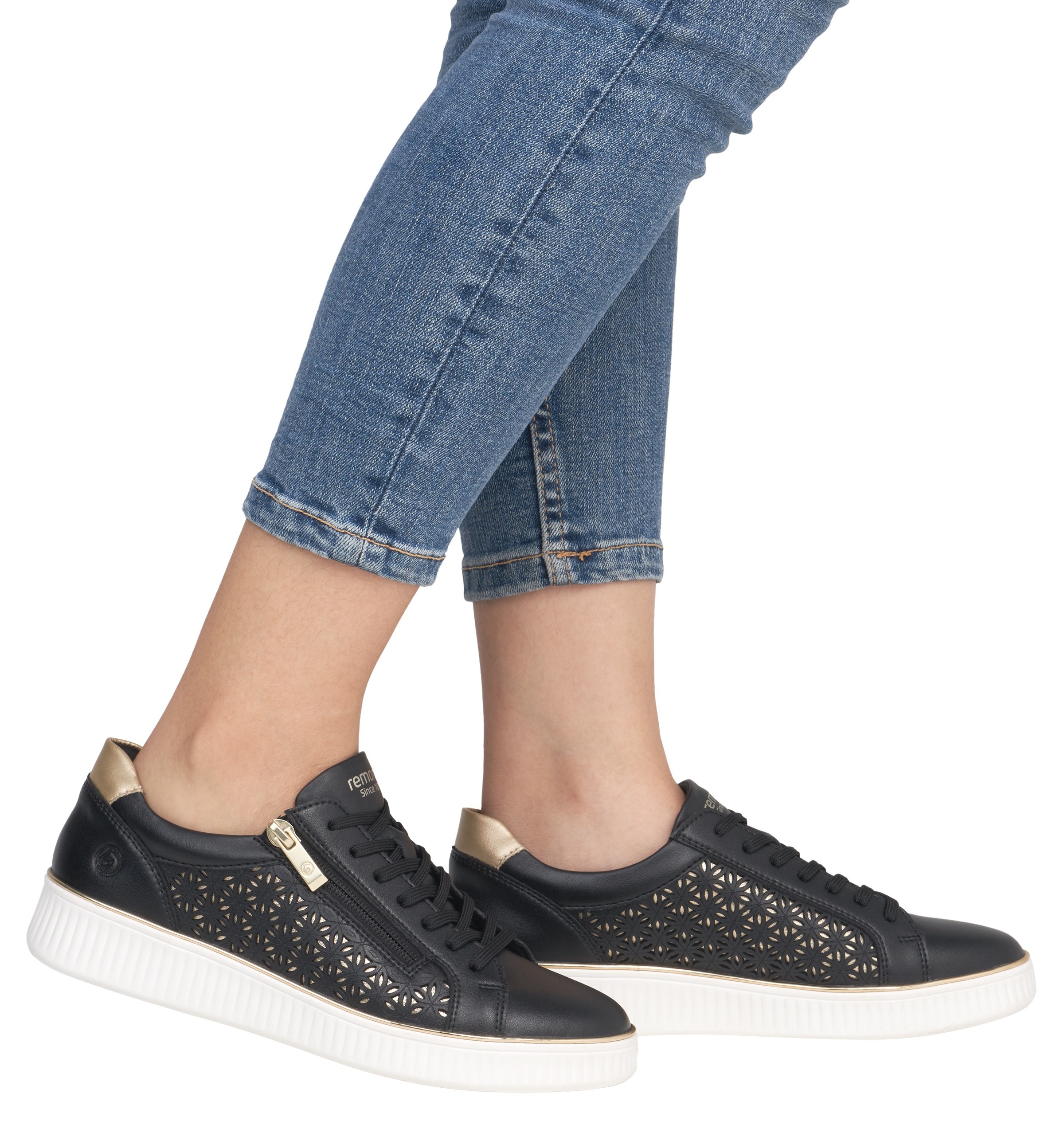 Remonte Plateausneaker, Freizeitschuh, Schnürer, Halbschuh mit Perforation
