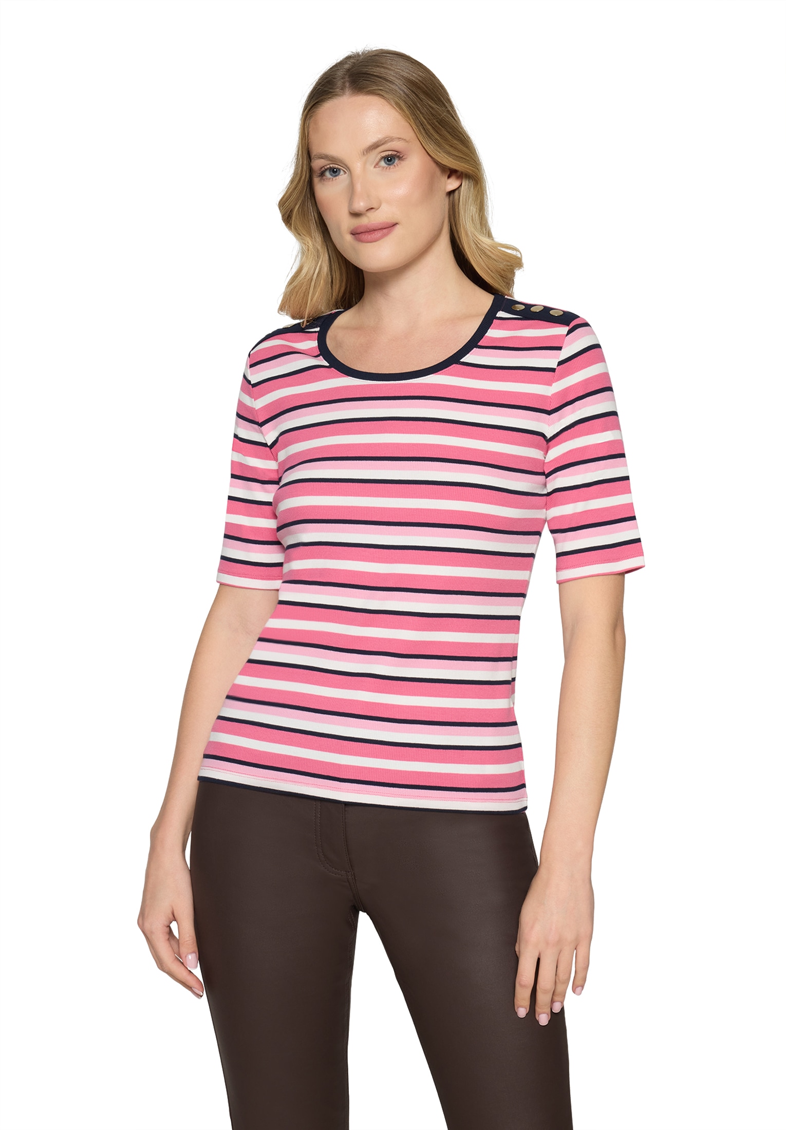 Betty Barclay Rundhalsshirt »Basic Shirt mit Rippenstruktur«