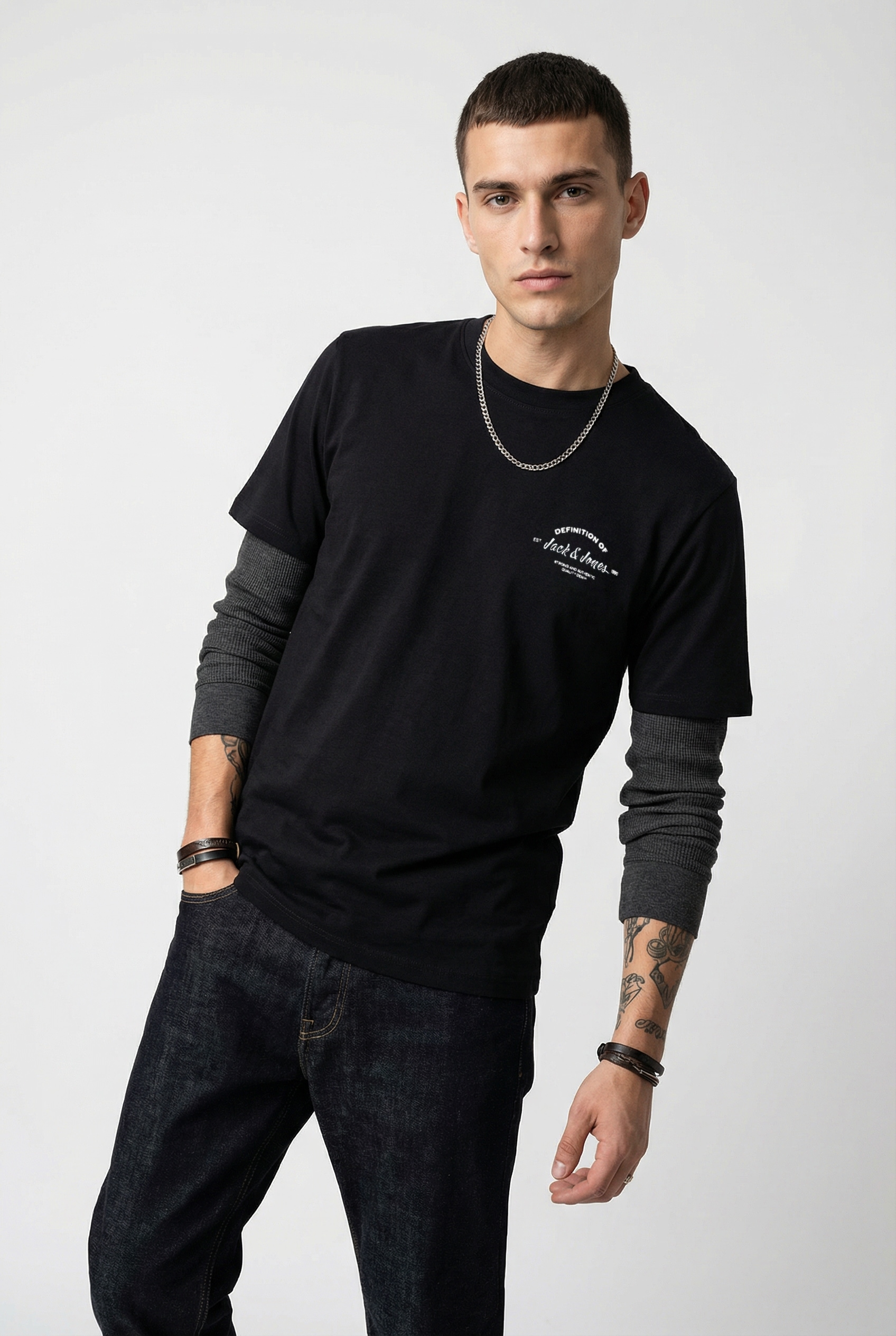 Jack & Jones PlusSize T-Shirt »JJBRANDON TEE SS CREW NECK 3PK MP PLS« Packung, 3 tlg.