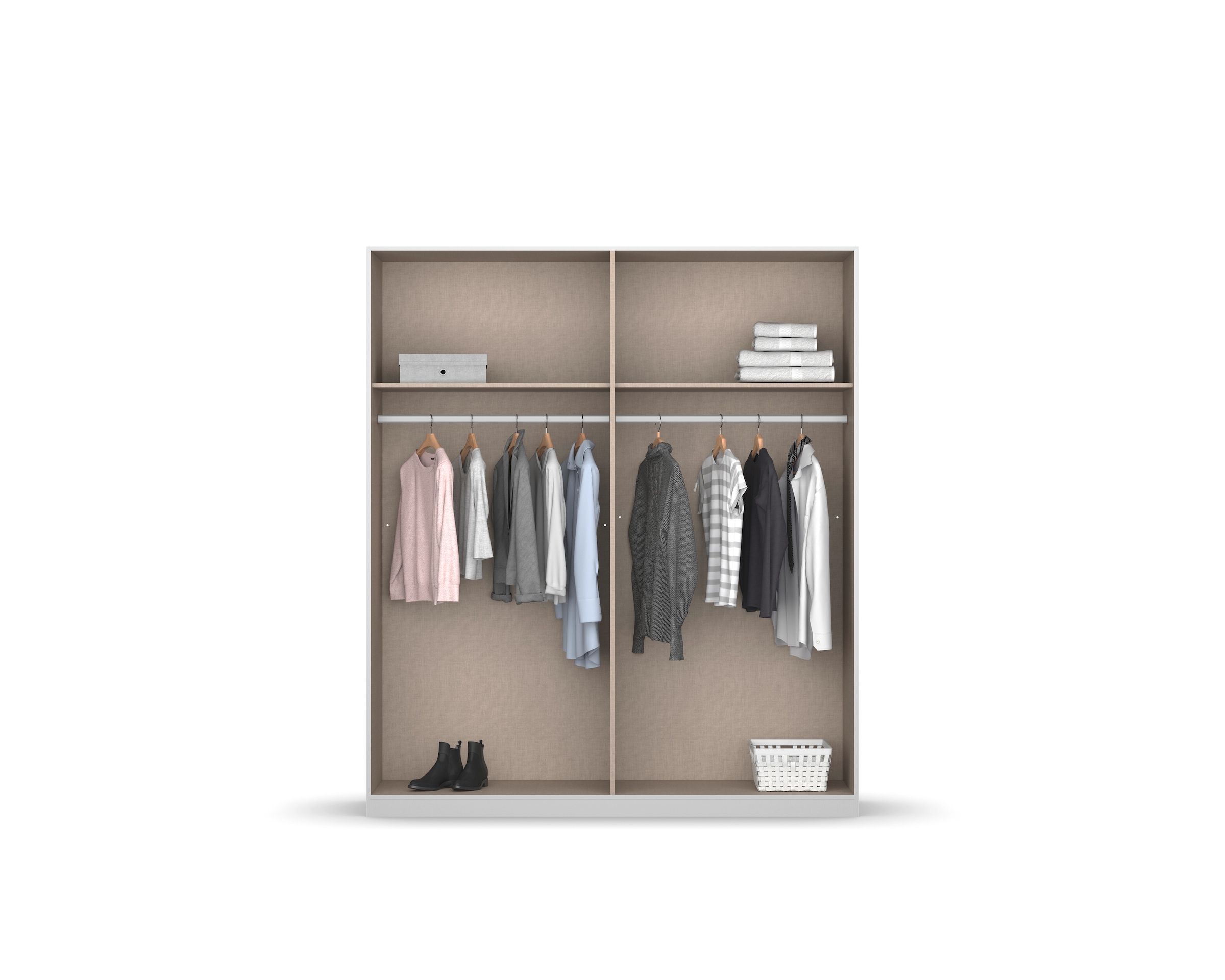 rauch Drehtürenschrank »Kleiderschrank Schrank Garderobe Schlafzimmerschrank ACERO«, (Breiten 181/226/271 cm, Höhe 210 cm), Mitteltüren mit Spiegel in moderner Loft-Optik MADE IN GERMANY
