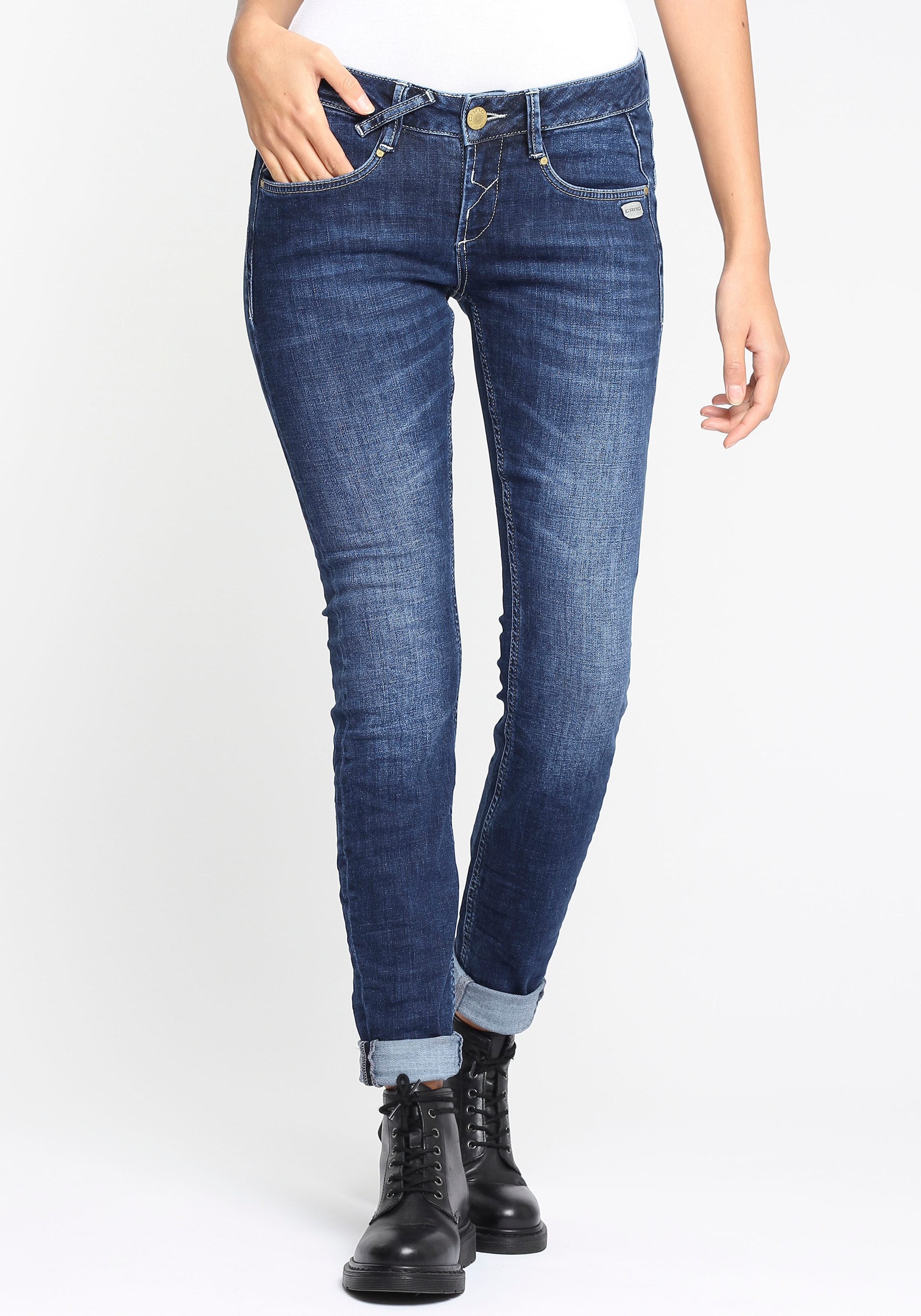 Skinny-fit-Jeans »94NELE«, mit Rundpasse und seitlichen Dreieckseinsätzen f. e. tolle...