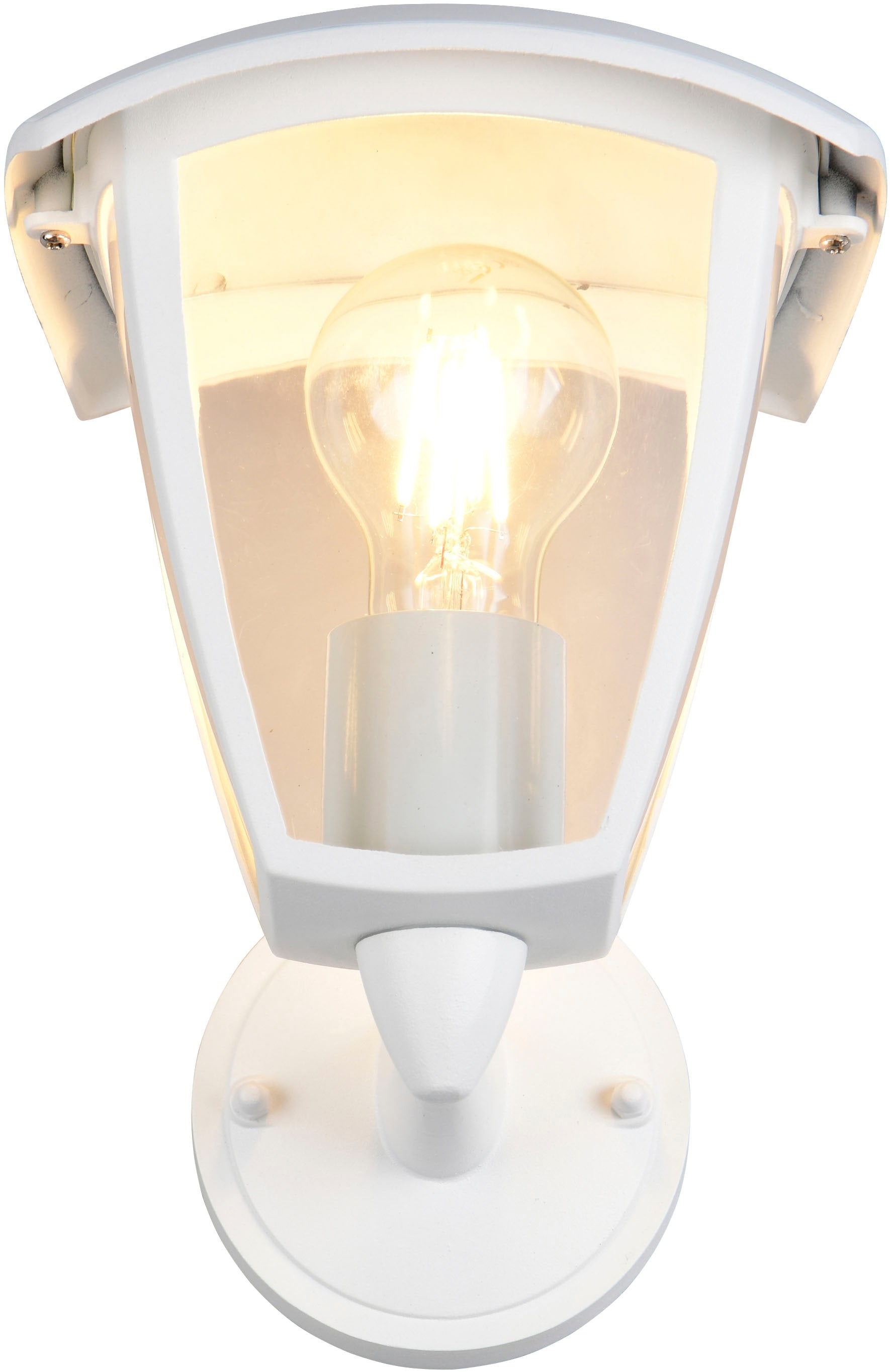 TRIO Leuchten Außen-Wandleuchte »VENTA, Laterne Hauswand Fassadenbeleuchtung, exkl 1x E27 max 10W, IP44« E27 1 Stk. warmweiß - kaltweiß Wandlampe Laternen-Optik, aufwärts gerichtet, Schirm Kunststoff