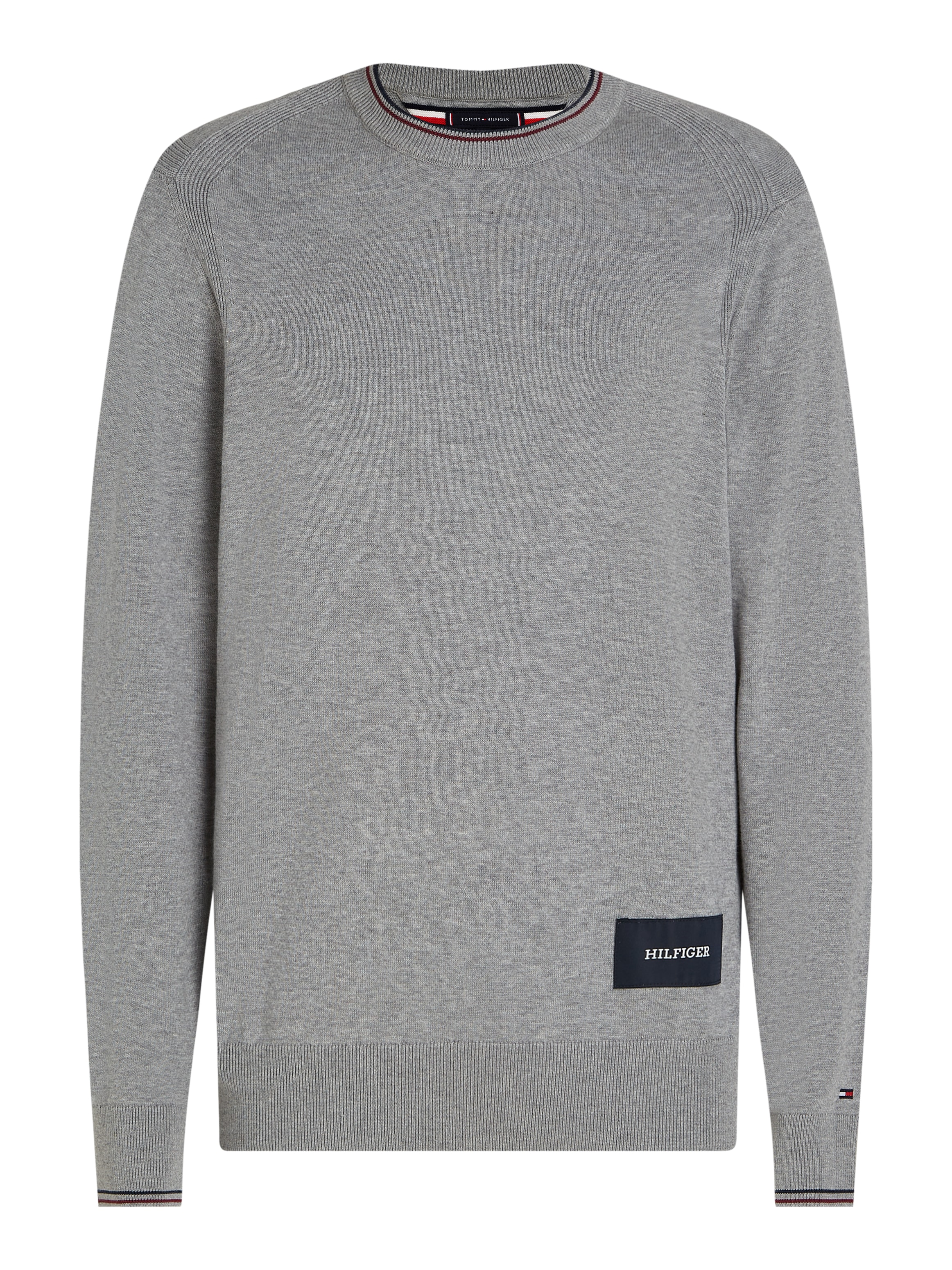 Tommy Hilfiger Rundhalspullover »RWB COTTON CREW NECK«, farbliche Akzente in Tommy Farben