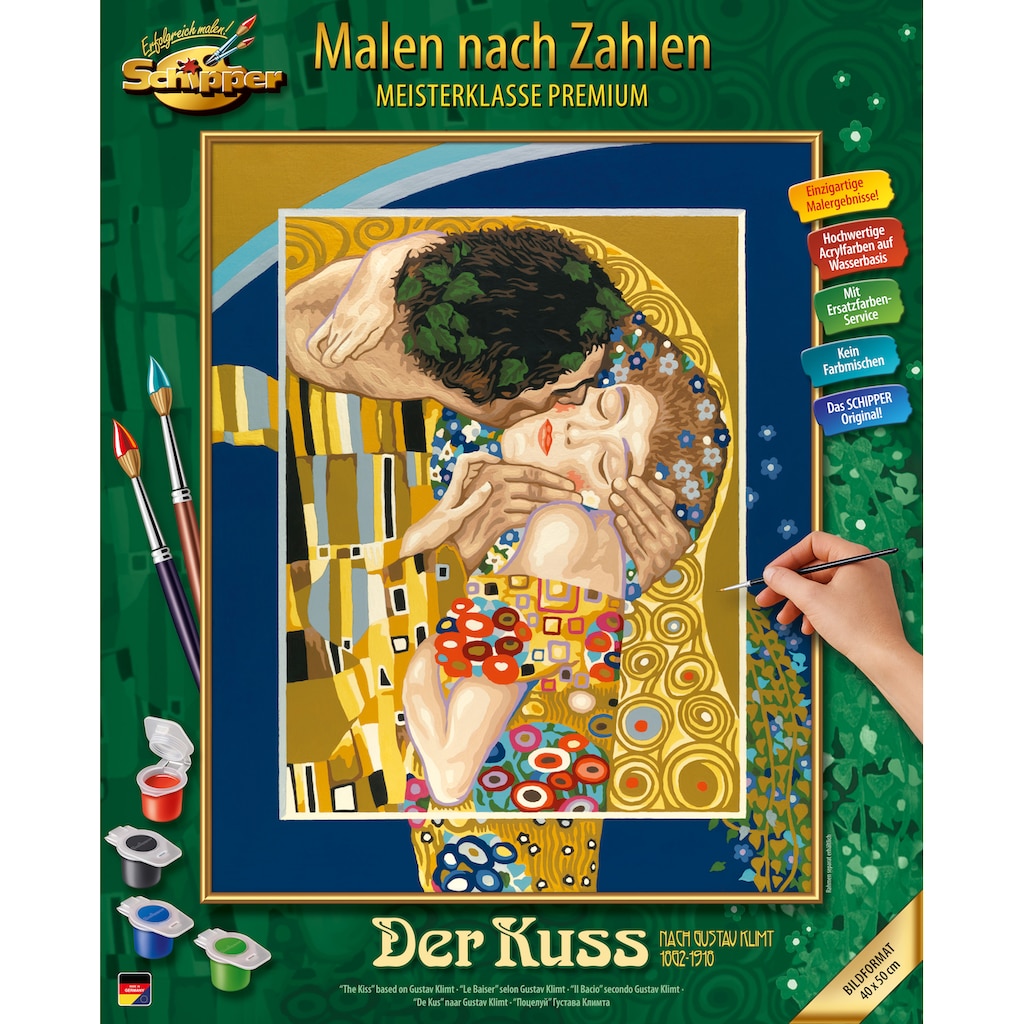 Schipper Malen nach Zahlen »Meisterklasse Premium - Der Kuss nach Gustav Klimt (1862 - 1918)«, Made in Germany