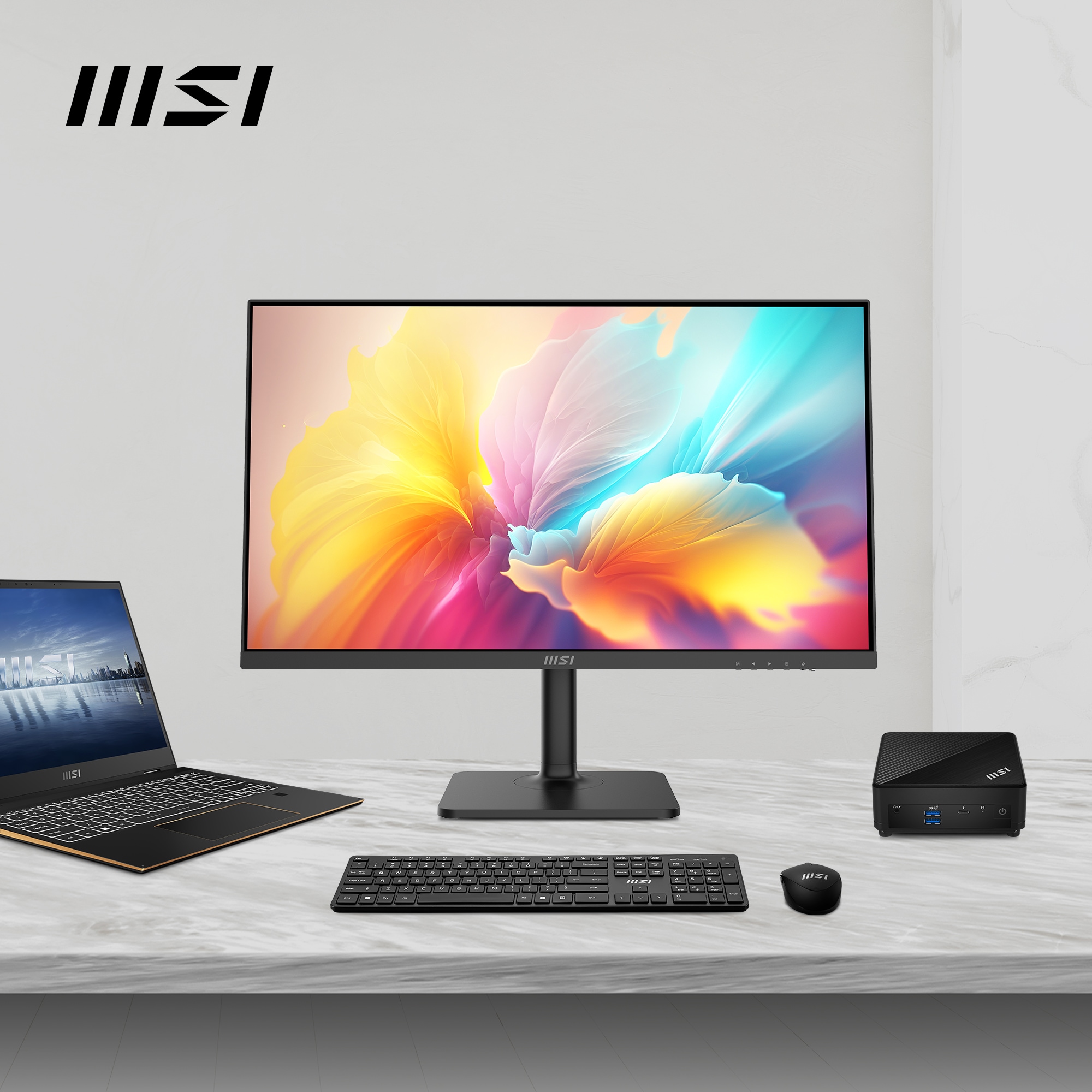 MSI LED-Monitor »Modern MD272QXP«, 69 cm/27 Zoll, 2560 x 1440 px, WQHD, 1 ms Reaktionszeit, 100 Hz, höhenverstellbar, 3 Jahre Herstellergarantie, USB-C