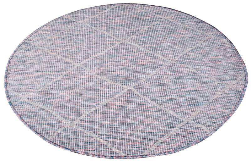 Carpet City Outdoorteppich »PALM3075«, rund, 5 mm Höhe, Wetterfest & UV-beständig, für Balkon, Terrasse, Küche, flach gewebt