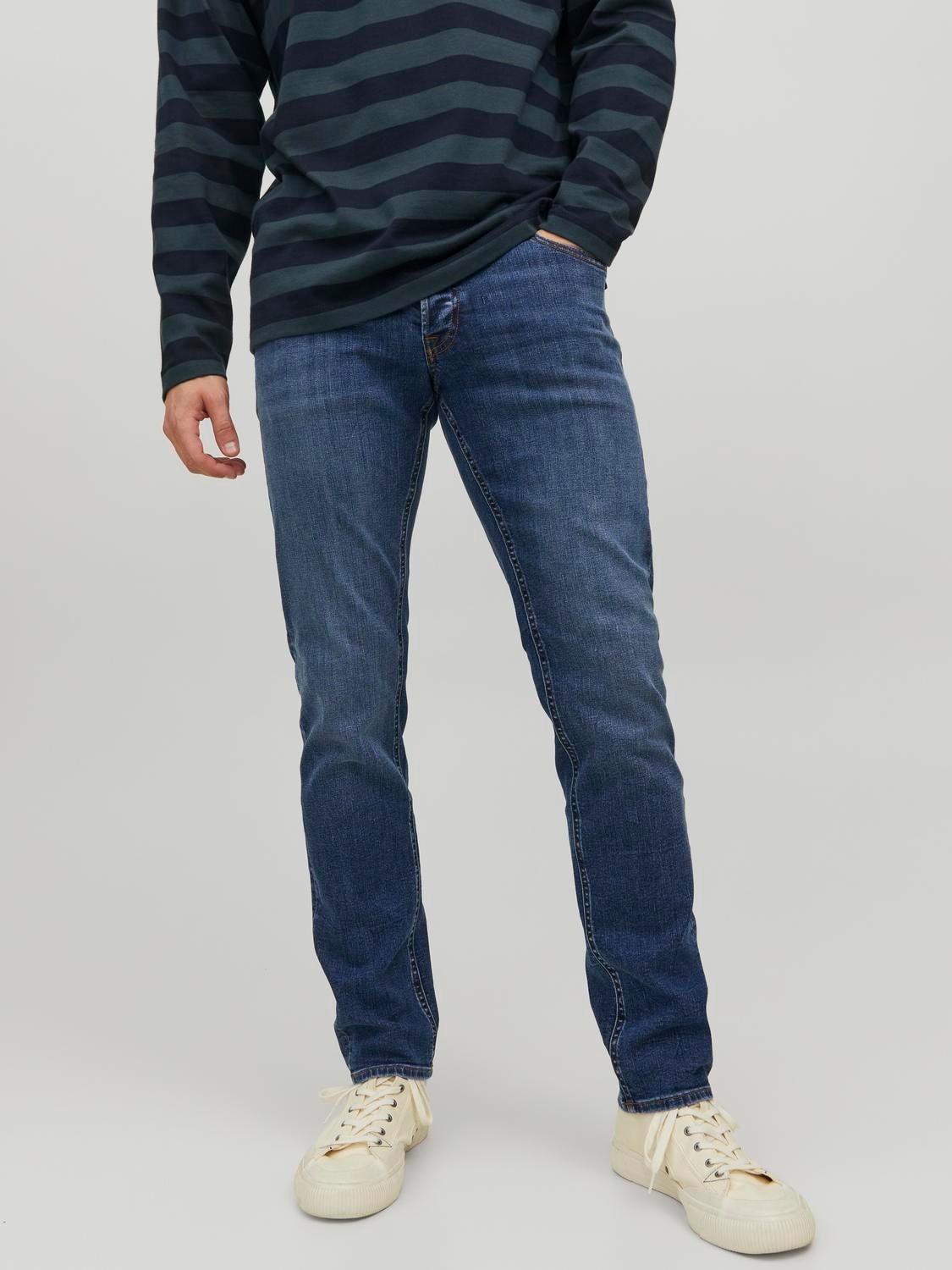 Jack & Jones Slim-fit-Jeans »JJIGLENN – Jeans mit Stretch und figurbetonter Silhouette« Used, modisch, slim fit, Denim/Jeans