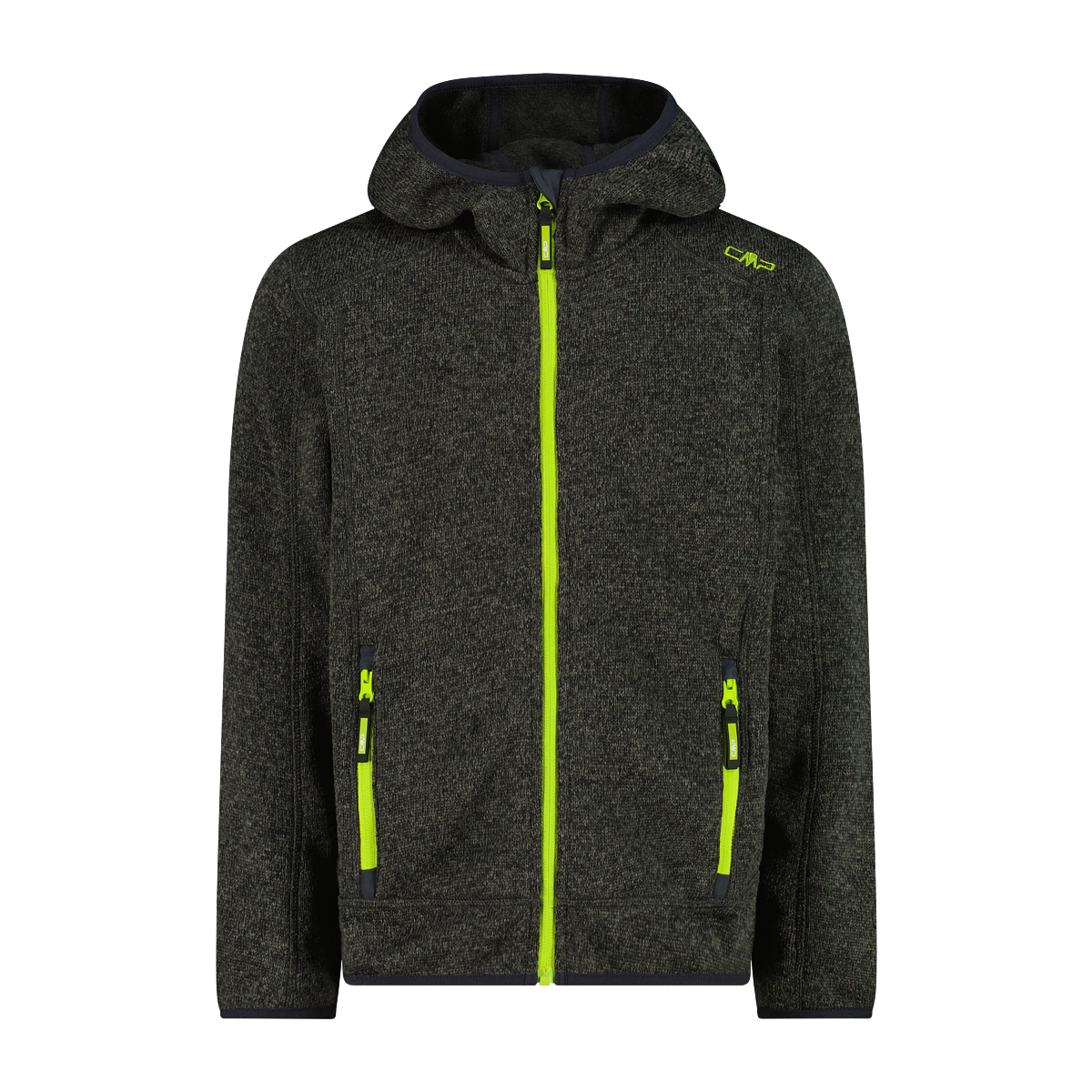 CMP Strickfleecejacke »KID JACKET FIX HOOD« mit Kapuze Übergangsjacke für Kinder und Jugendliche