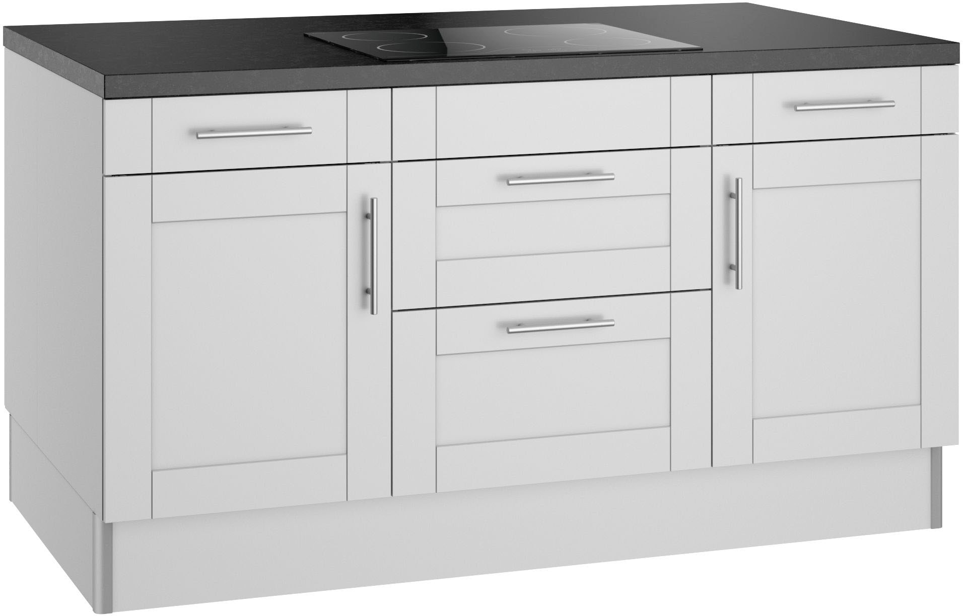 KOCHSTATION Kochinsel »KS-Ahus«, Kücheninsel, Breite 160 cm, wahlw. mit E-Gerät, Soft Close Funktion