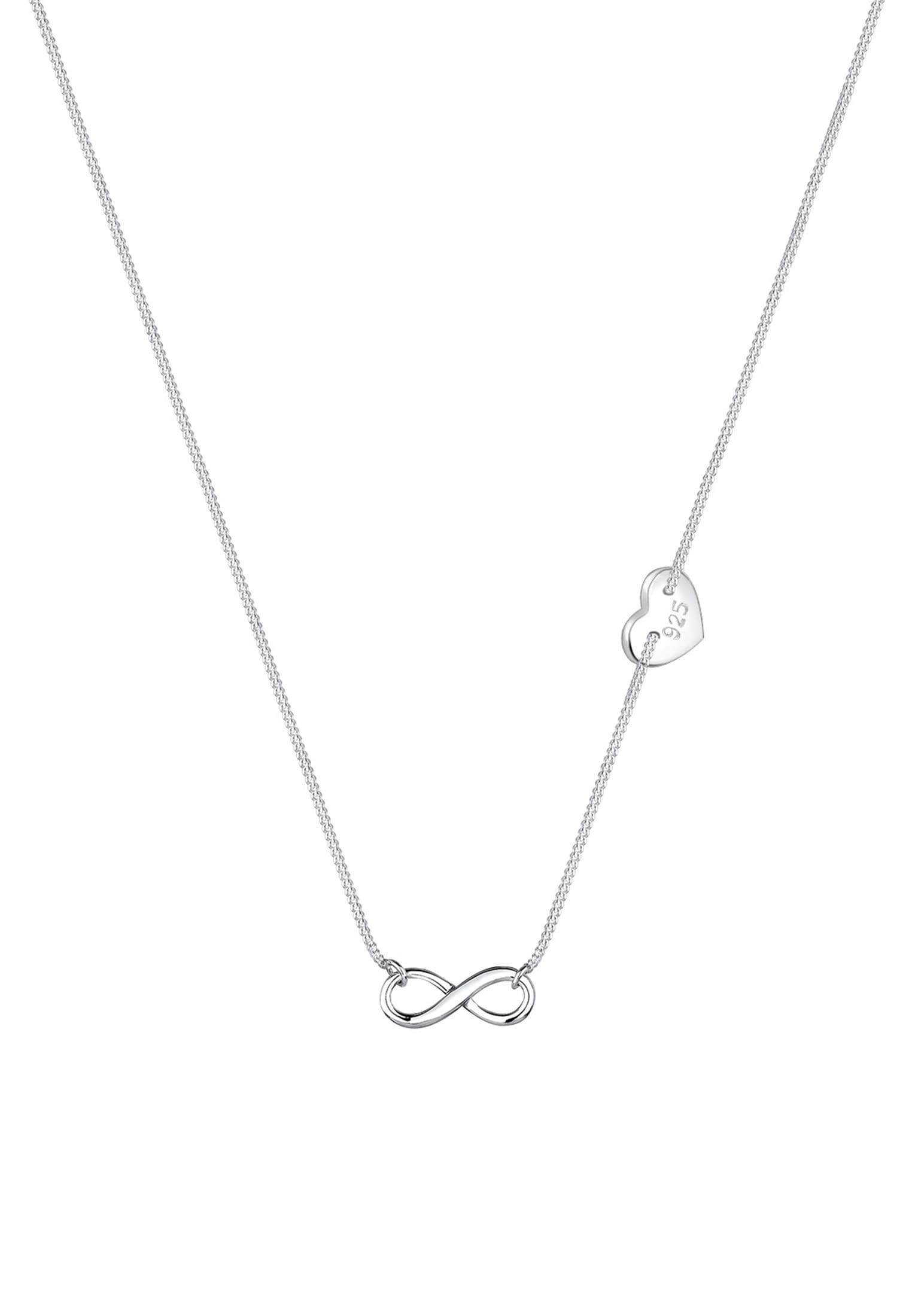Elli Kette mit Anhänger »Halskette Infinity Herz 925 Sterling Silber«
