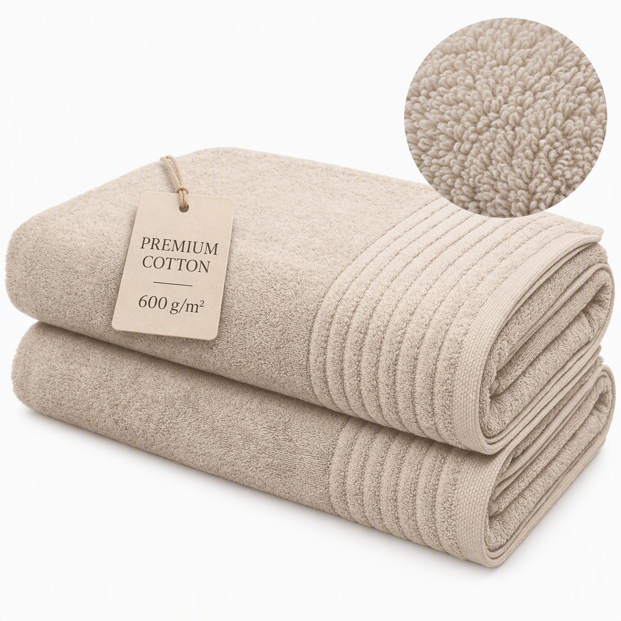 OTTO home Saunatuch »Sanremo Premium, Premium Handtücher, 600 gr/m², 80x200cm« Bordüre, einfarbig, flauschig, weich, dicke Qualität, 5 Jahre Garantie