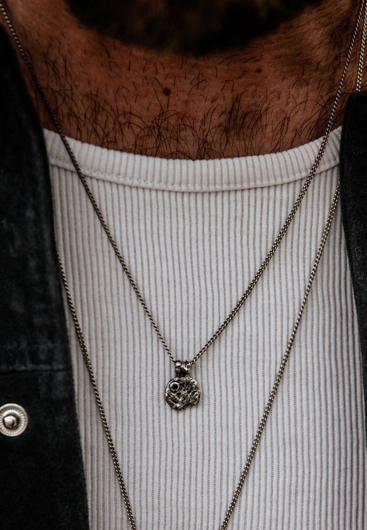HAZE & GLORY Kette mit Anhänger »Halskette Zirkonia - Black Circle 925 Silber«