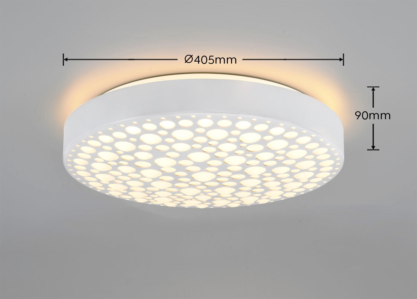 REALITY Leuchten LED Deckenleuchte »Chizu«, 1 flammig, Leuchtmittel LED-Board | LED fest integriert, Regenbogen RGB-Wechsel, dimmbar per Fernbedienung, Memory, Nachtlicht