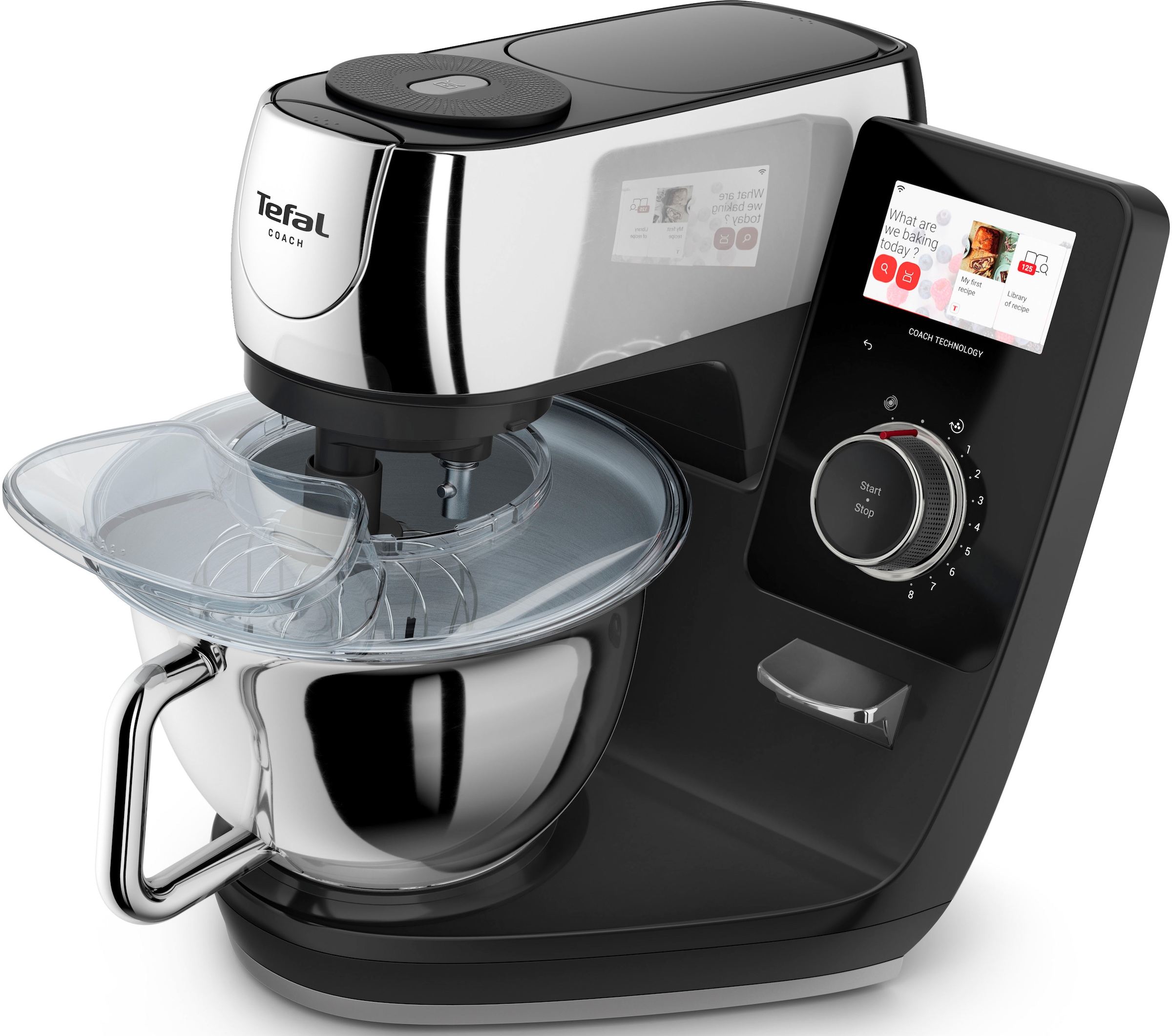 Tefal Küchenmaschine »QB960D I-Coach Touch Pro«, 25 Automatikprogramme, intuitives digitales Coaching, Waage
