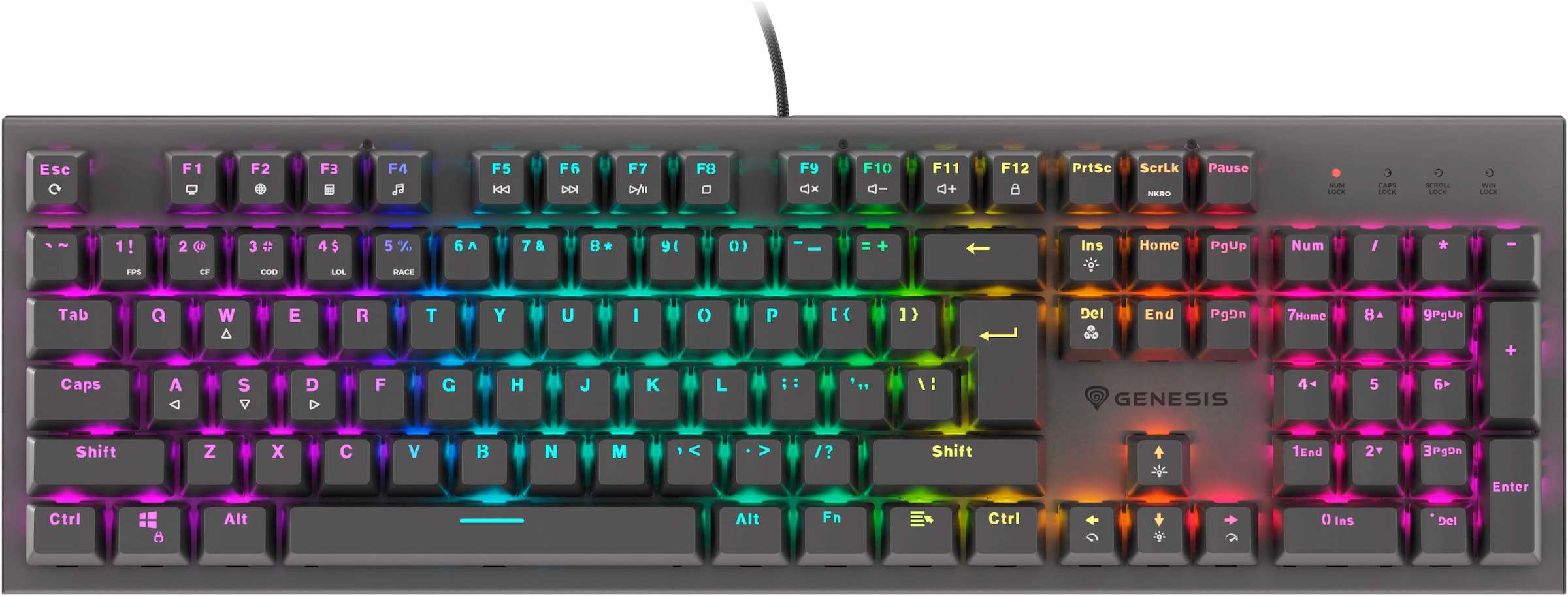 Gaming-Tastatur »THOR 303 TKL leise kabelgeb. schwarz (DE)«,...