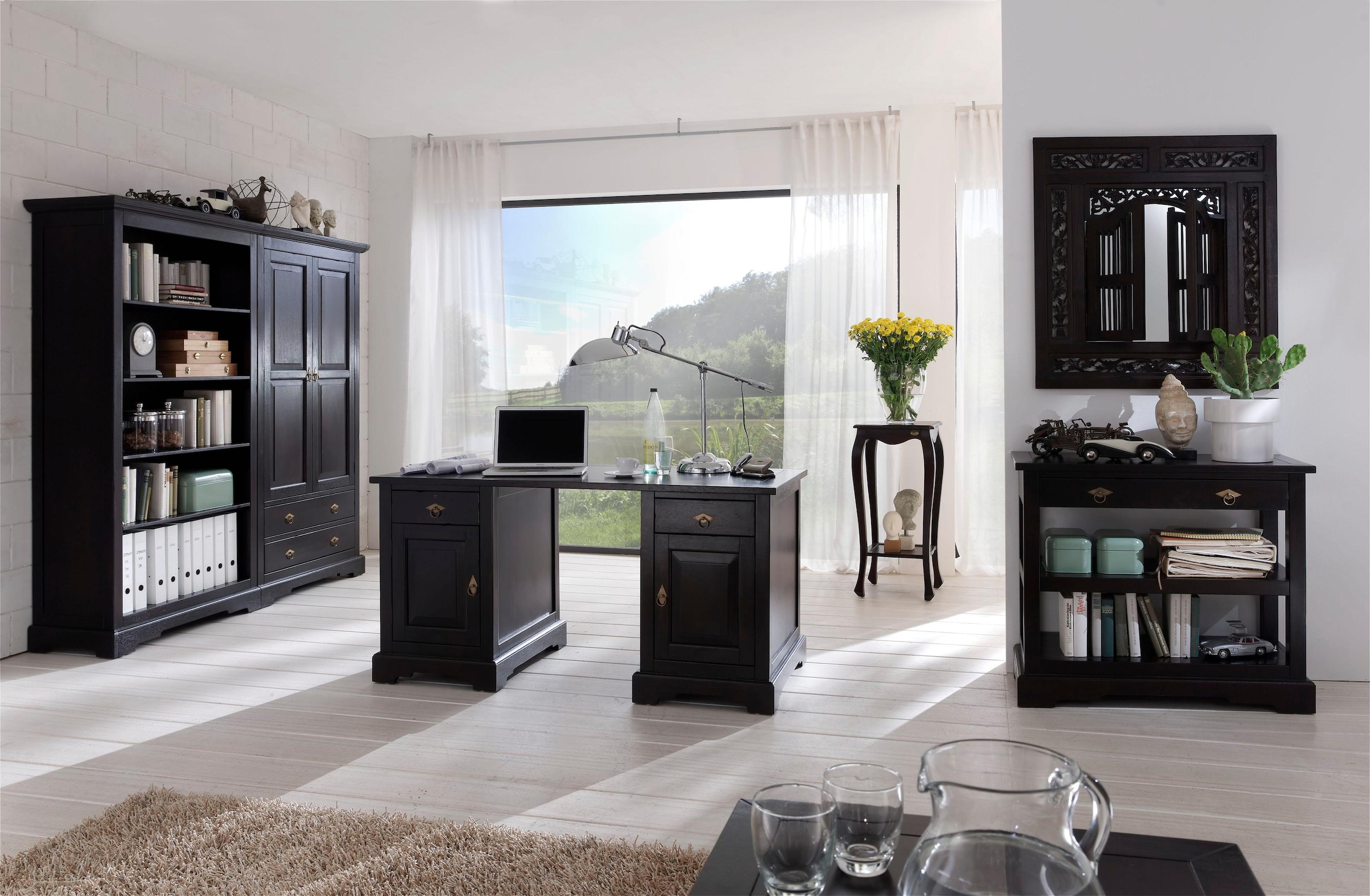 SIT Schreibtisch »Bürotisch Massiver Akazienholz‑Tisch, vielseitig nutzbar« Vielseitiger Akazienholz‑Tisch als Bürotisch oder Schreibtisch