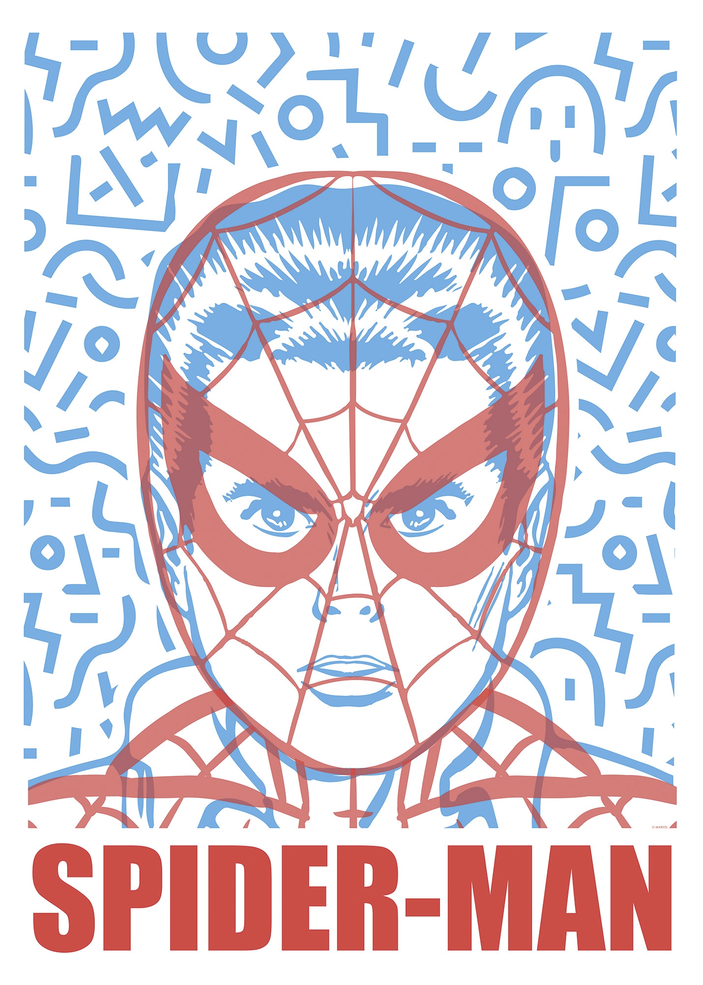 Komar Wandbild »Marvel Spider-Man Face«, Disney, (Set, 1 St.), 50 x 70 cm (Breite x Höhe) - Kinderzimmer, Dekoration