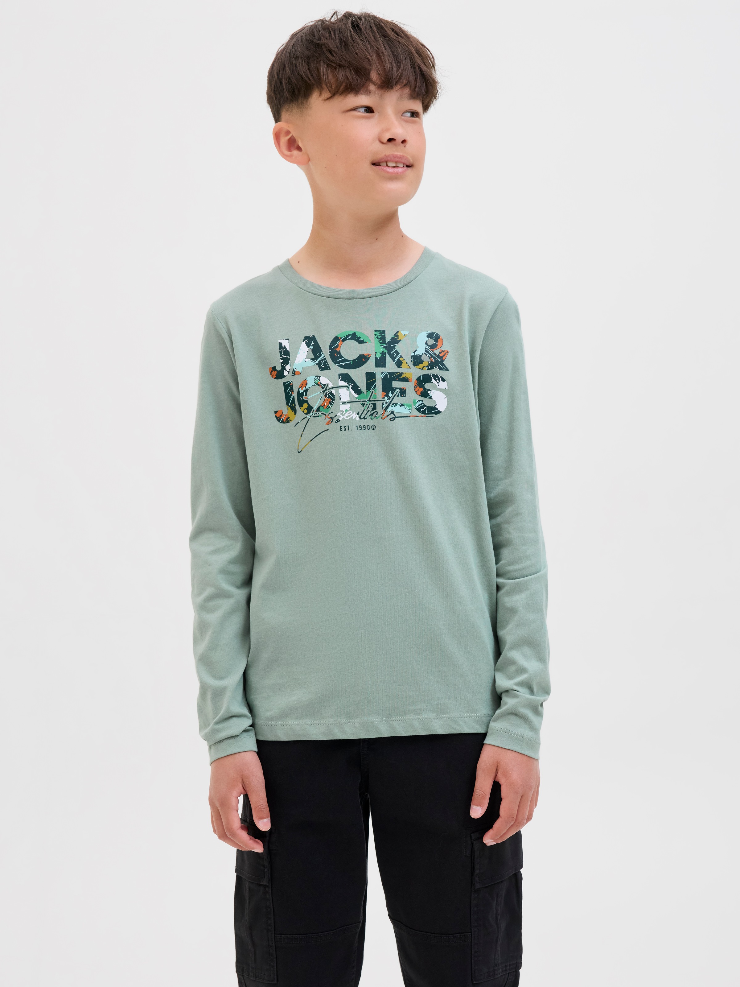 Jack & Jones Junior Langarmshirt »JJGEPLAS TEE LS CREW NECK JNR«