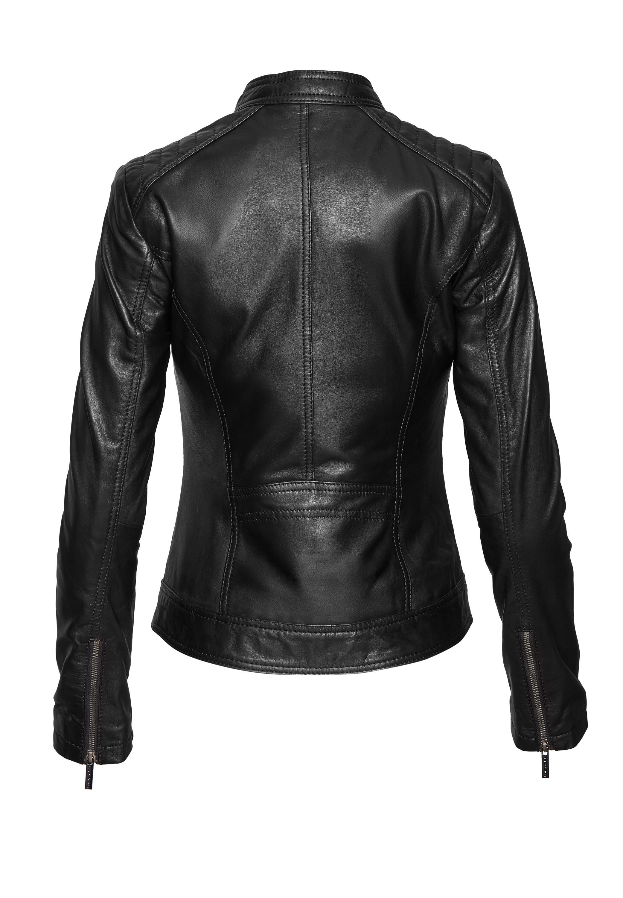 bugatti Lederjacke »bugatti Lederjacke« ohne Kapuze mit gesteppter Schulterpartie
