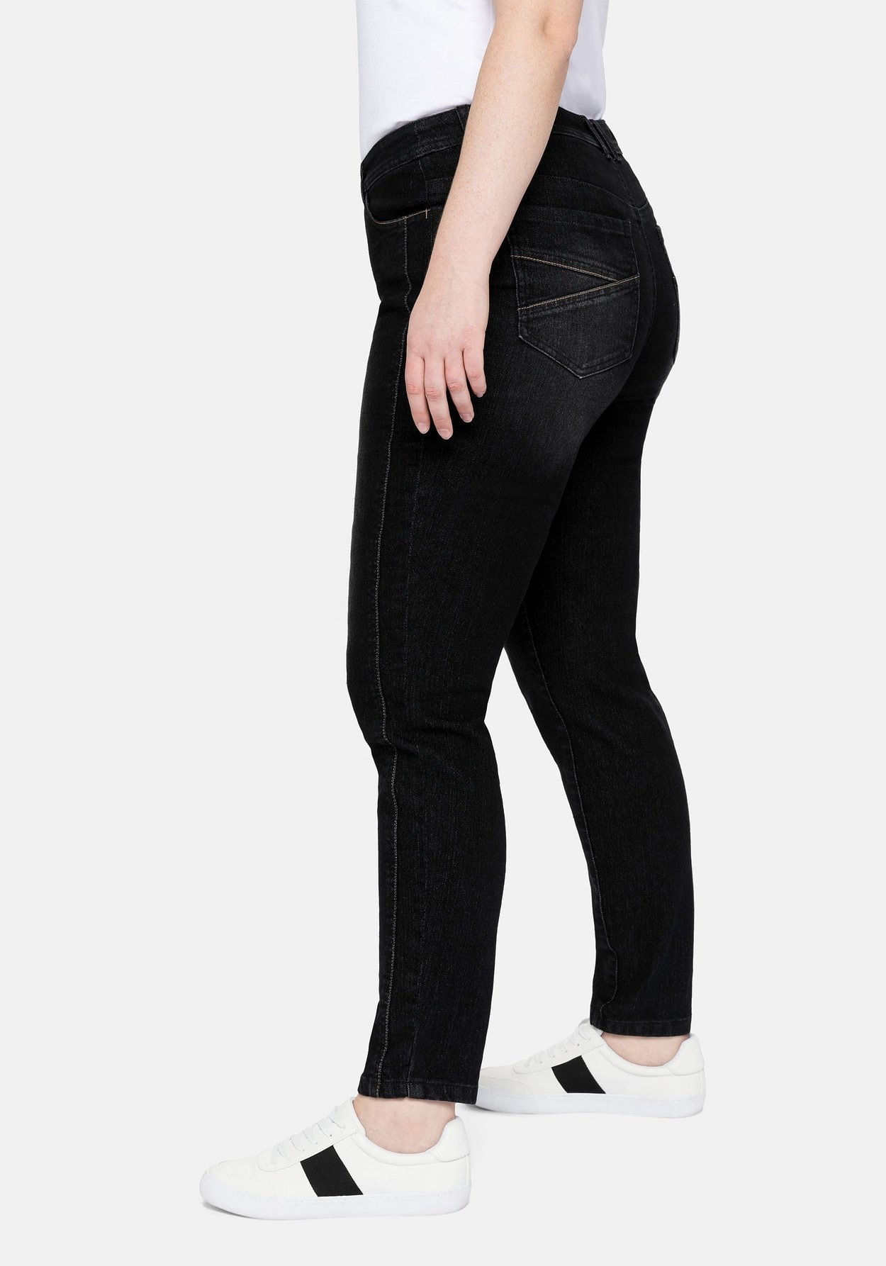 Sheego Stretch-Jeans »Jeans skinny, mit vorverlegter Teilungsnaht«